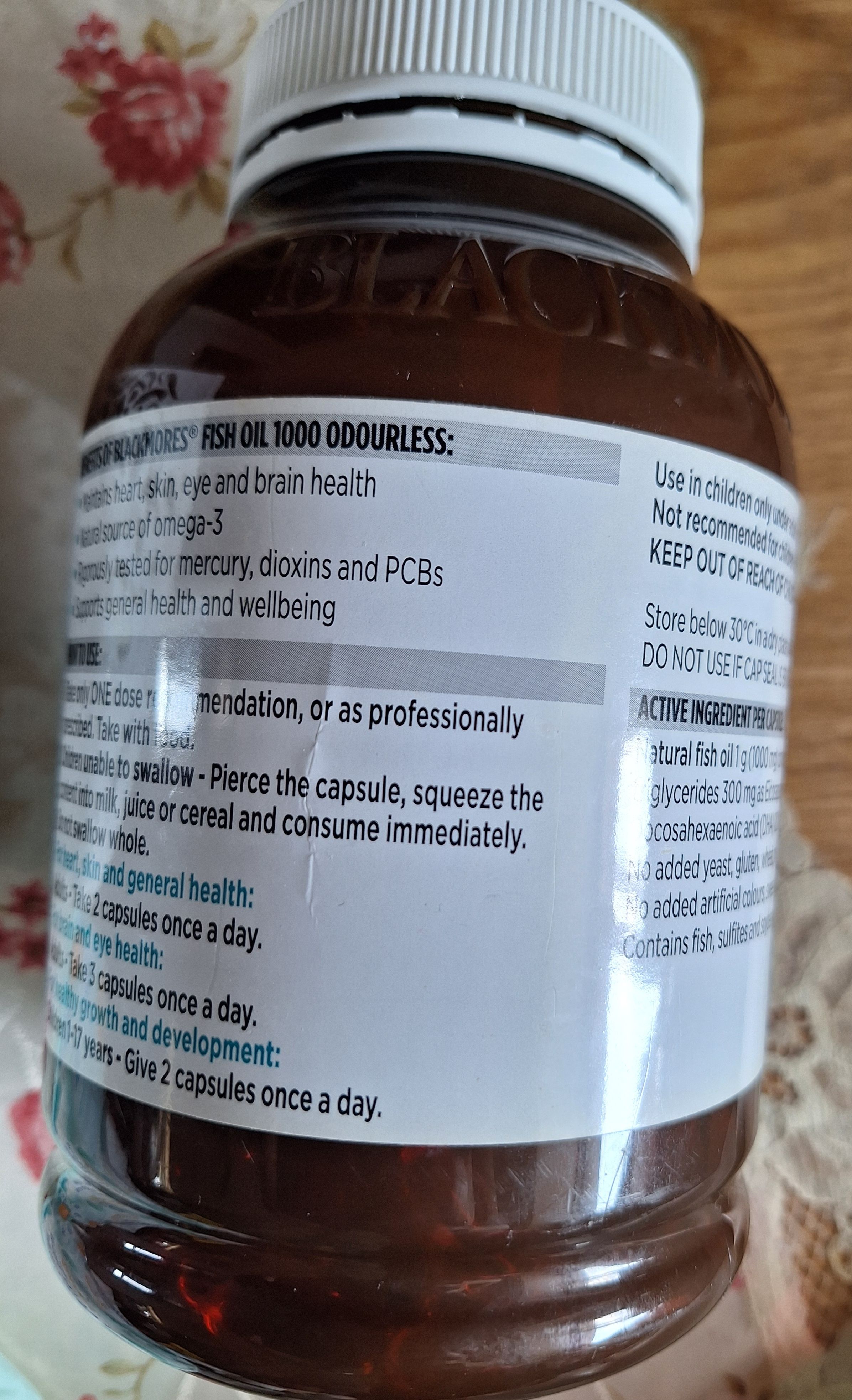 Blackmores 無腥味魚油1000 真實評價/實測照片 byjos****************.hk 1