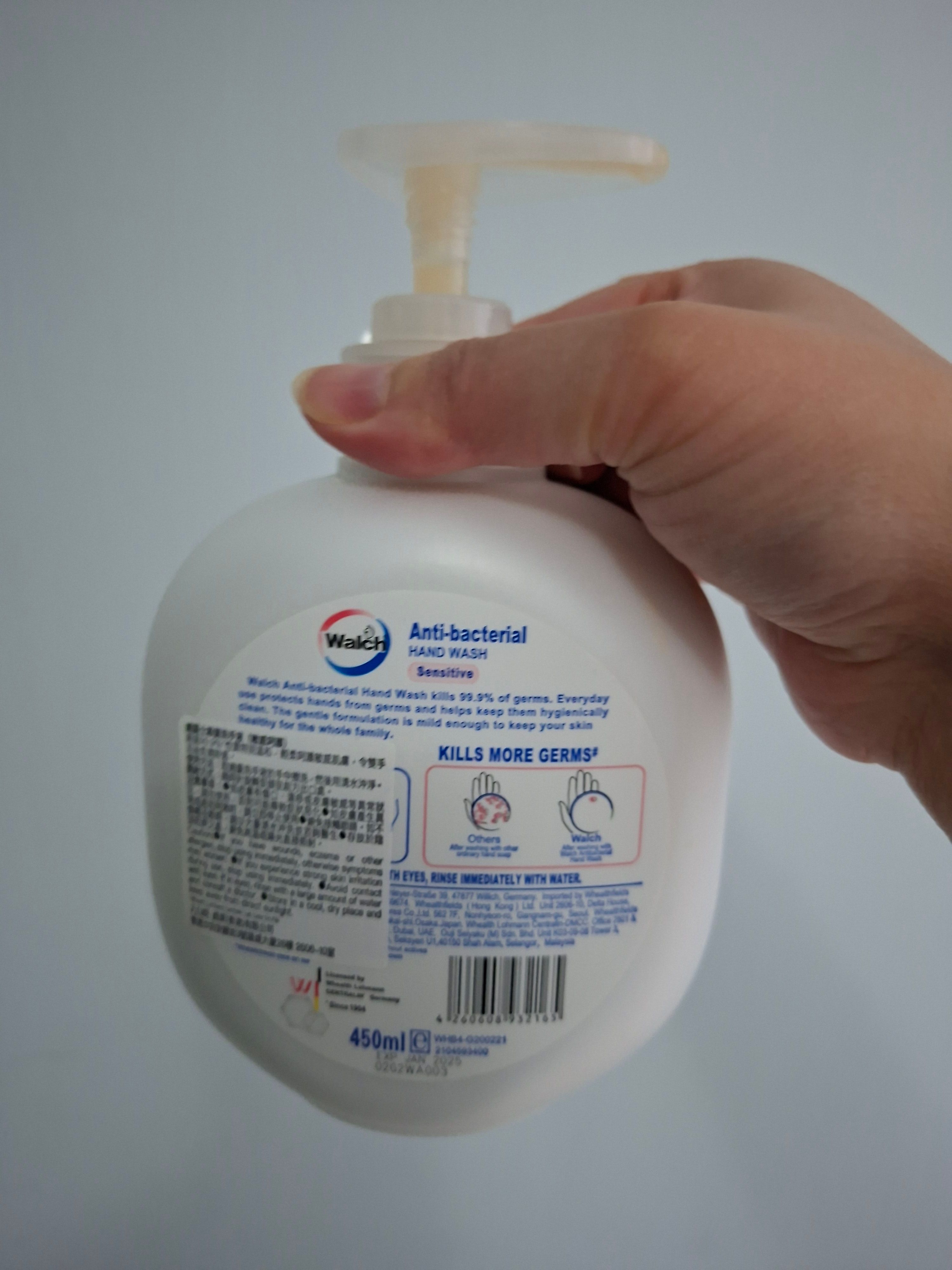 Walch 威露士 泡沫殺菌潔手液敏感呵護 真實評價/實測照片 byA***e 2