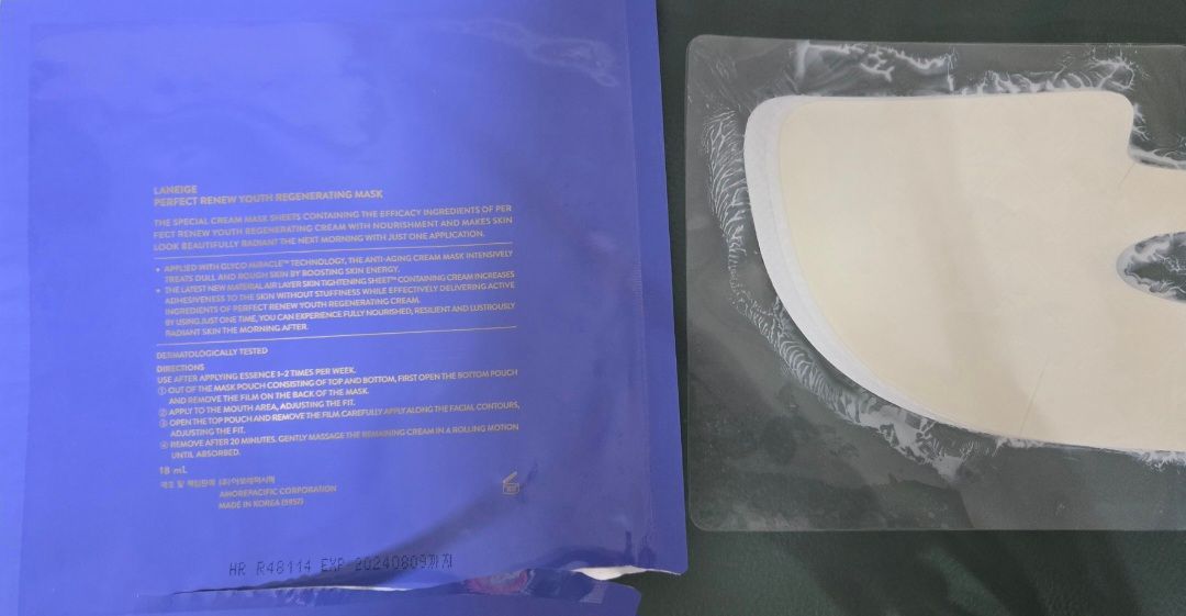 Laneige 水活細胞再生面膜 Perfect Renew Regenerating Mask 真實評價/實測照片 byShe*******Sin 1