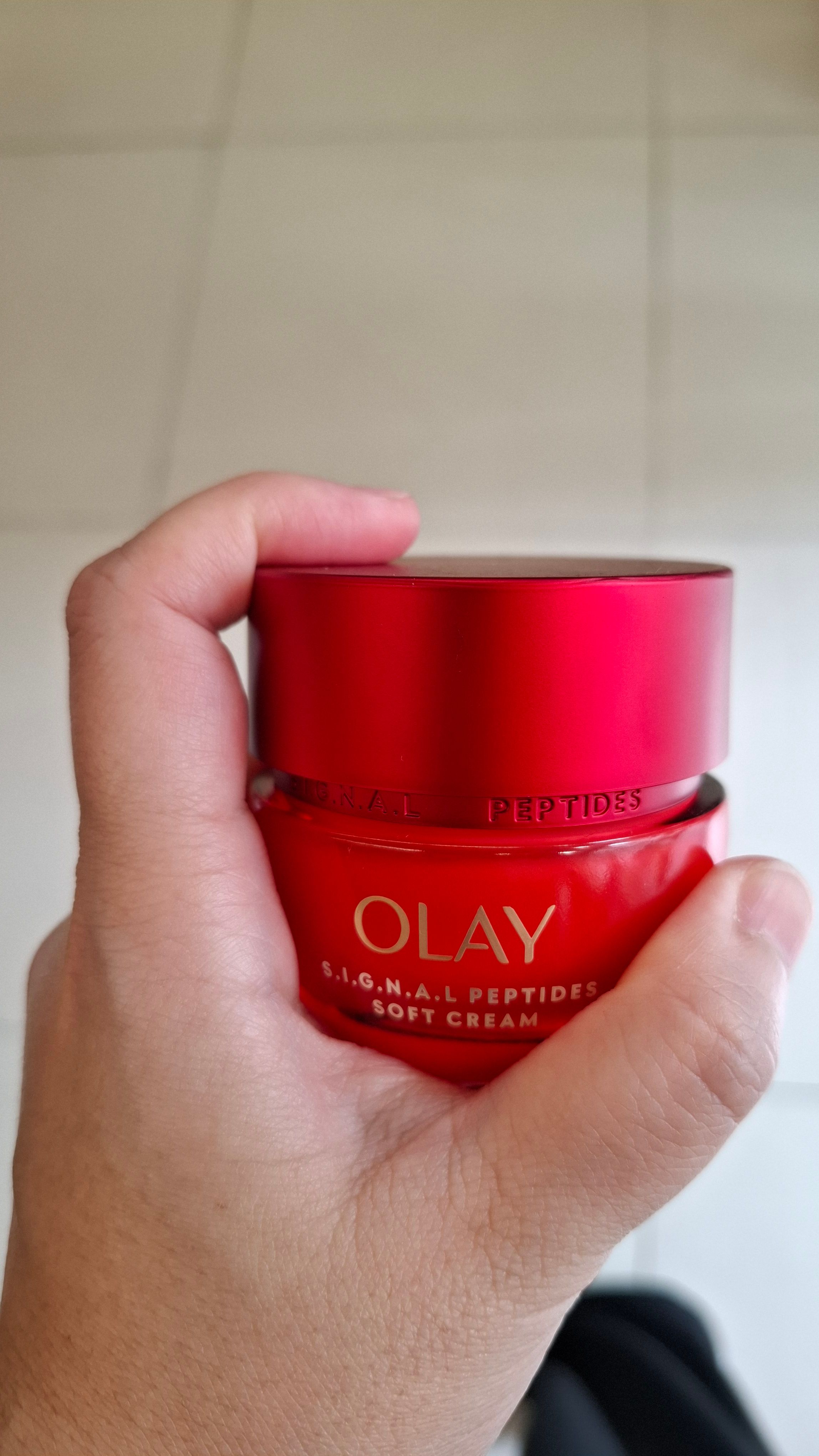 Olay 胜肽專研緊緻輕潤乳霜 (紅金面霜) 真實評價/實測照片 by 2