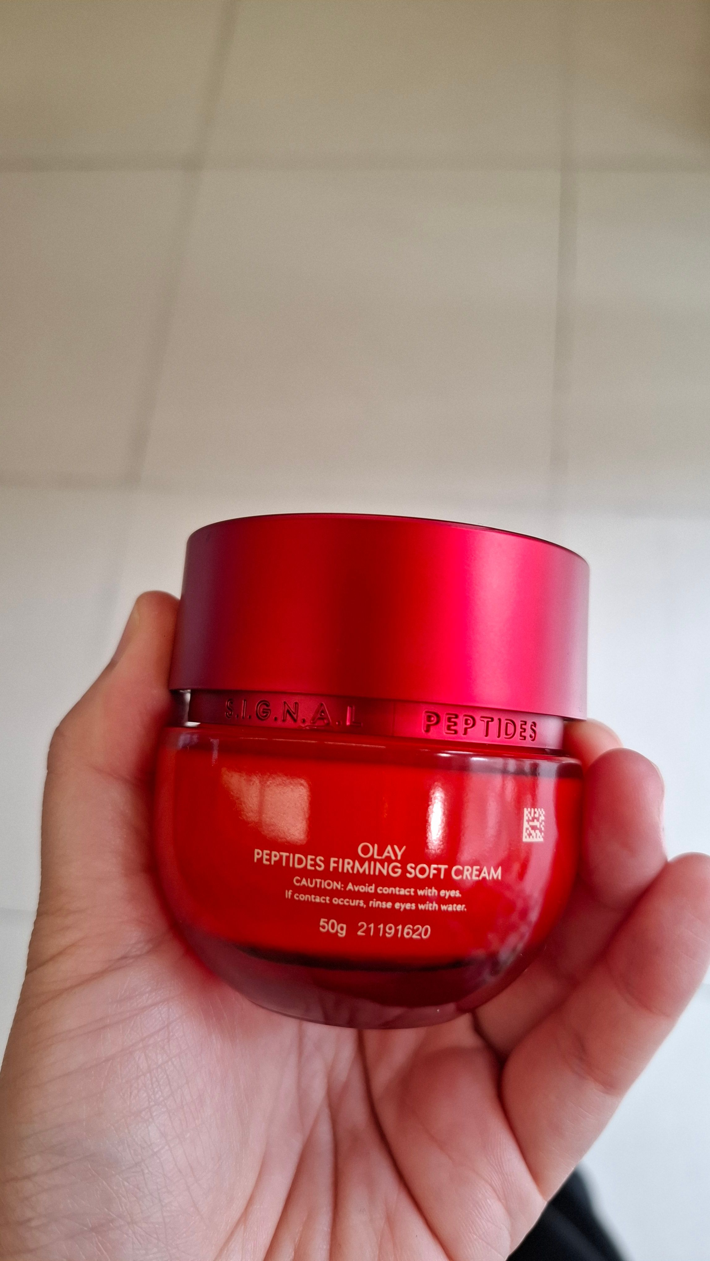Olay 胜肽專研緊緻輕潤乳霜 (紅金面霜) 真實評價/實測照片 by 1