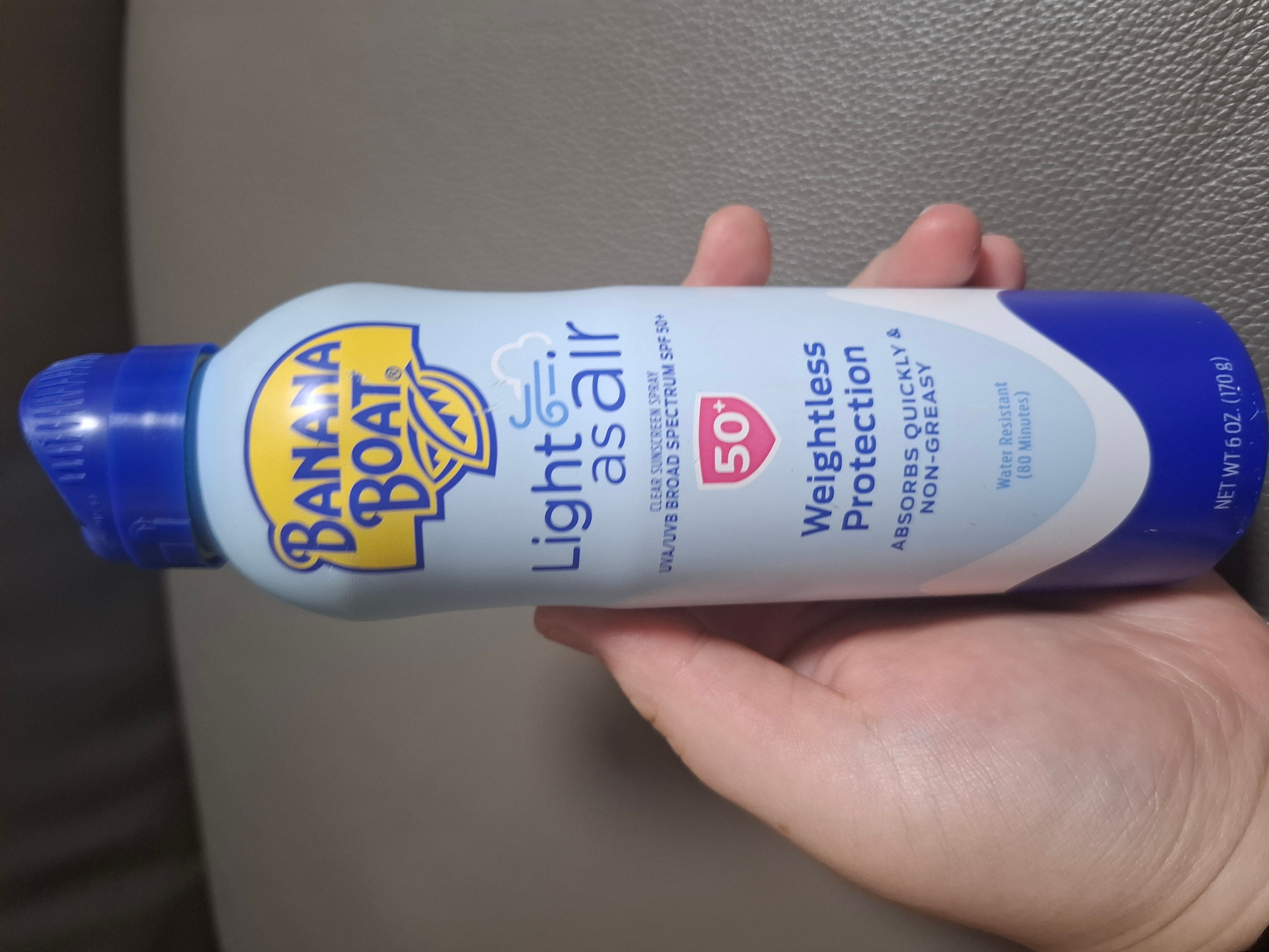 Banana Boat 香蕉船 控油空氣感防曬噴霧 SPF50+  真實評價/實測照片 bytsz****** to 1