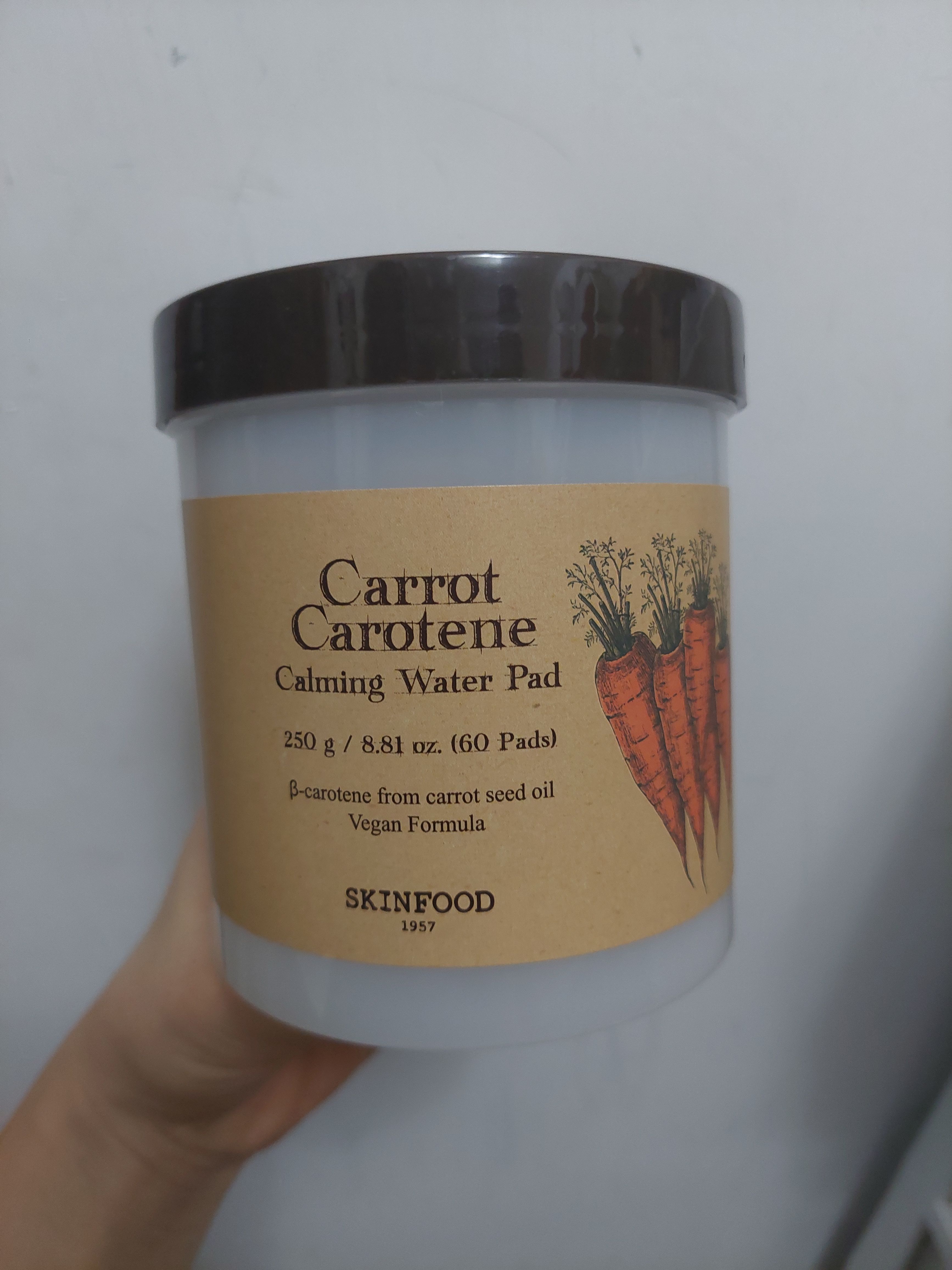 Skinfood 純素胡蘿蔔素鎮靜護理棉片 真實評價/實測照片 byWi****ap 2