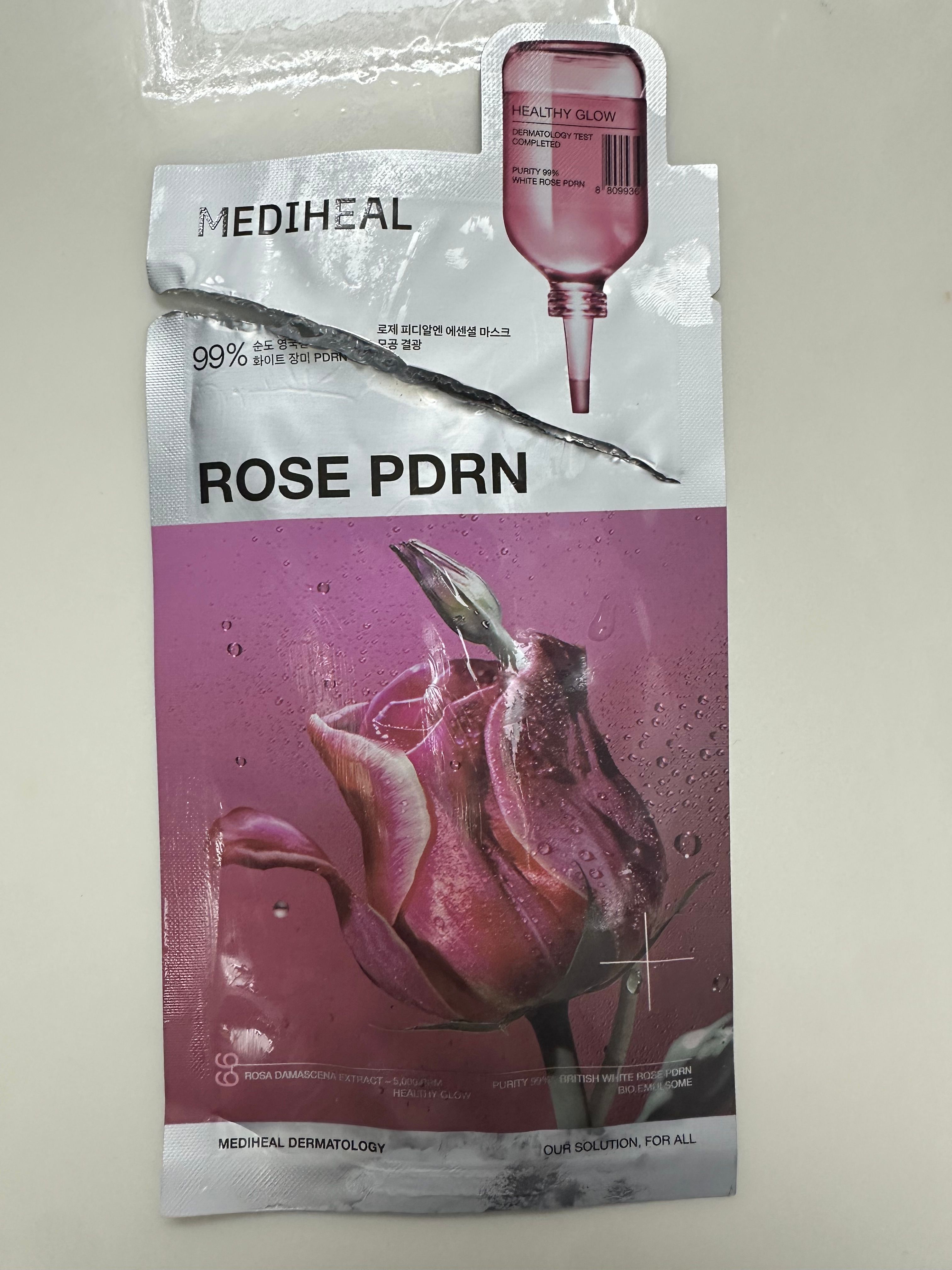 Mediheal PDRN 玫瑰精華毛孔清潔面膜 真實評價/實測照片 byja***un 2