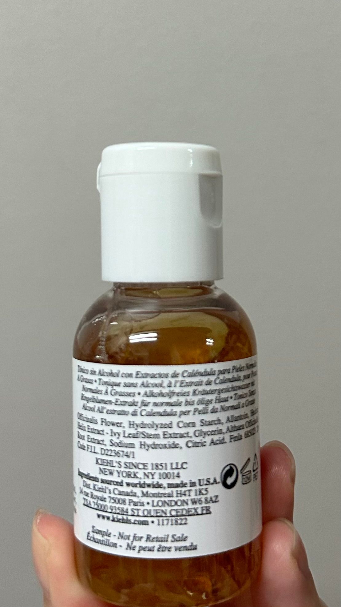 Kiehl's 金盞花植物精華爽膚水 真實評價/實測照片 byzoe**************.hk 1