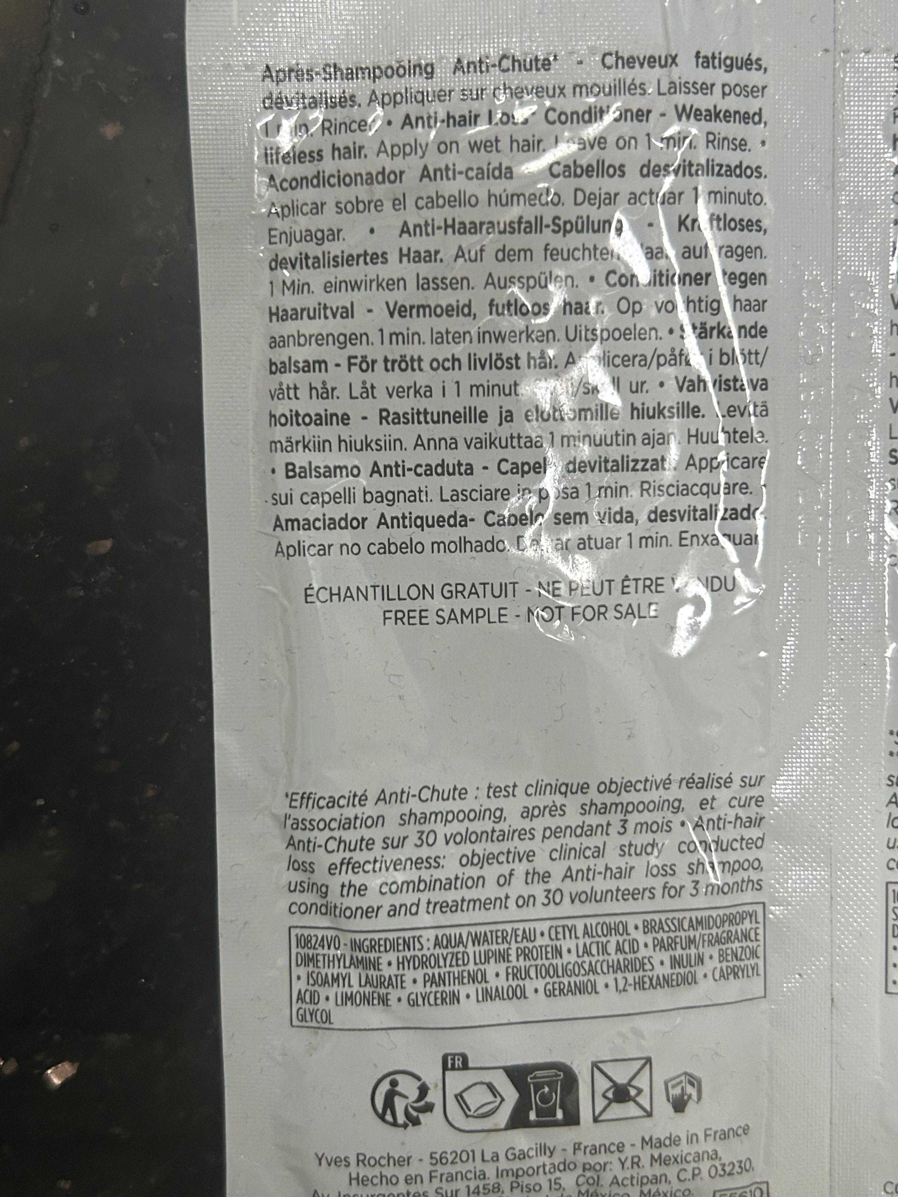 YVES ROCHER 防脫髮護髮素 真實評價/用後感 bymhm**************com 2 YVES ROCHER 防脫髮護髮素 真實評價/實測照片 bymhm**************com 2