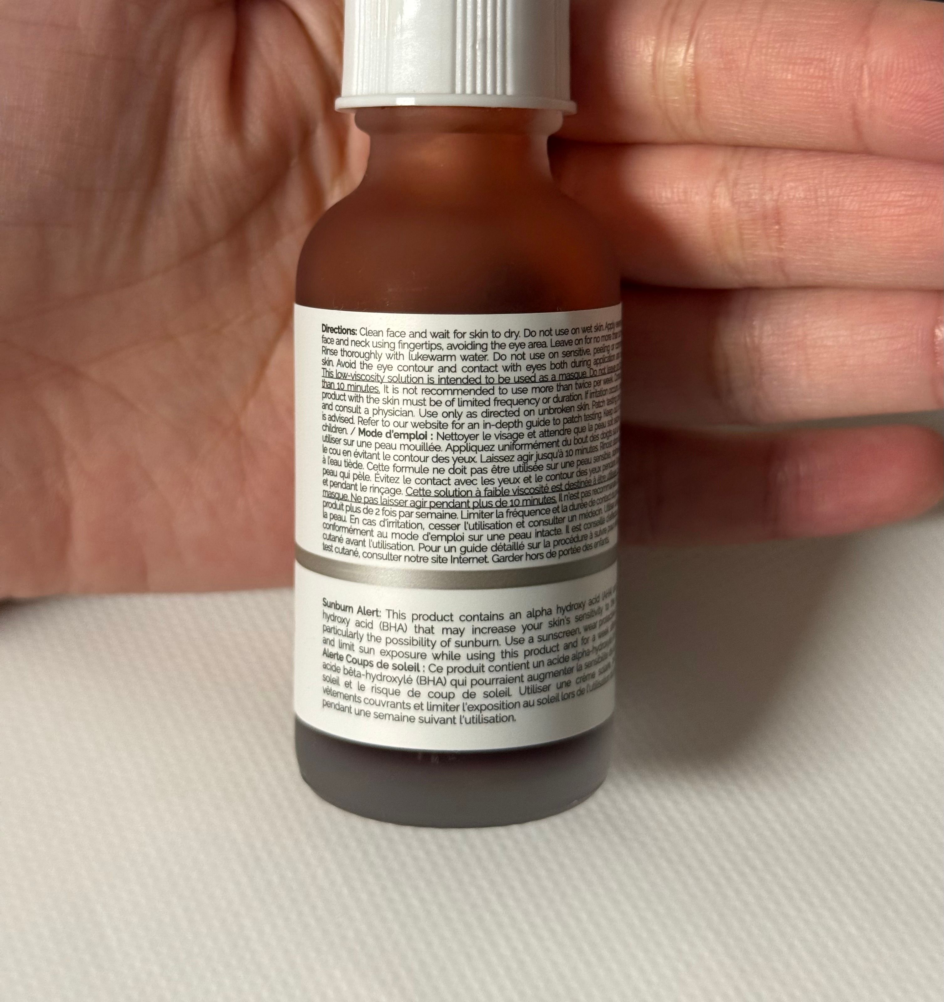 The Ordinary 去角質面膜精華液 AHA 30% + BHA 2% Peeling Solution 真實評價/實測照片 byDhw***non 1