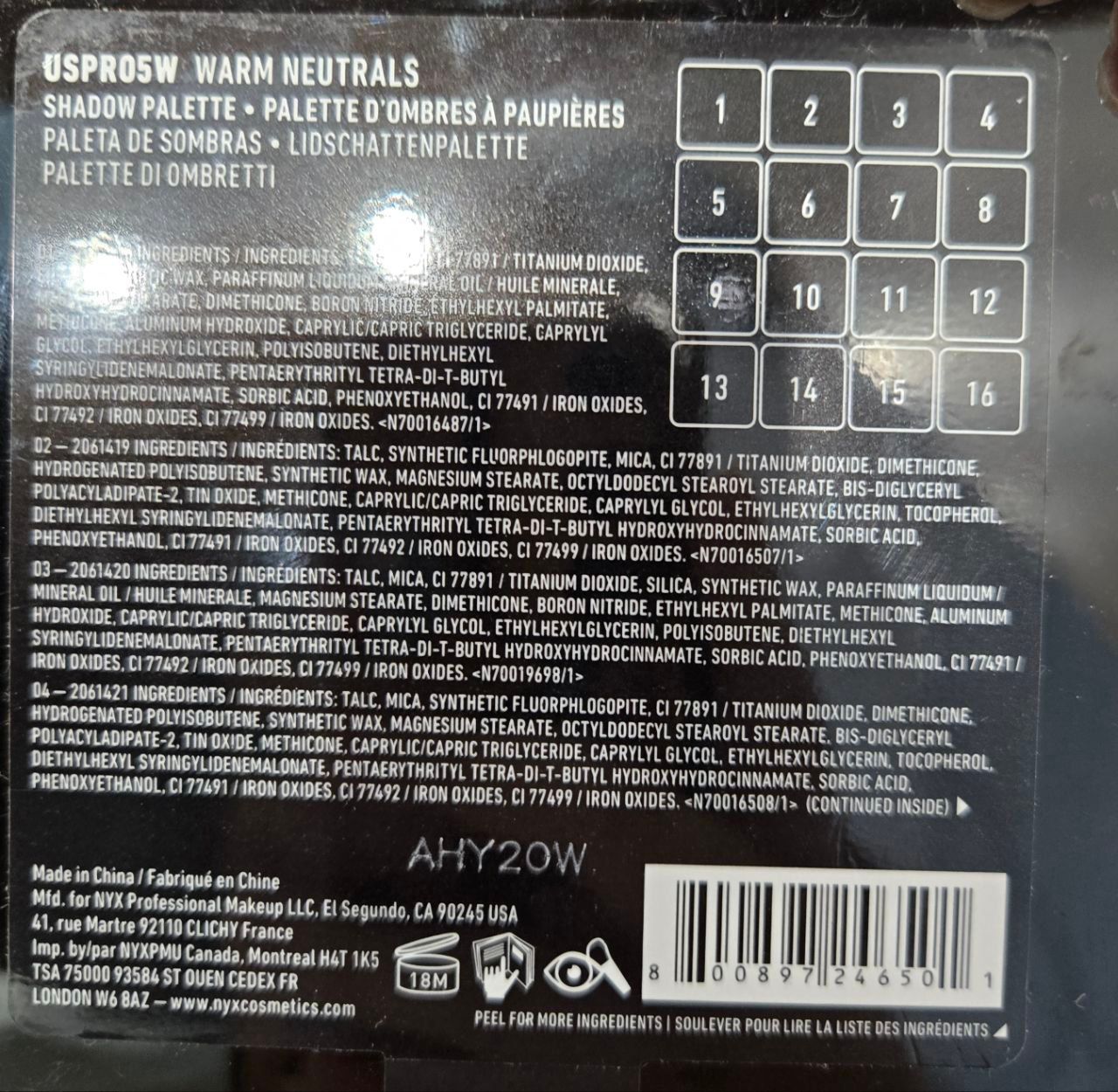 NYX 16色眼影盤 真實評價/實測照片 byDor****Lee 1