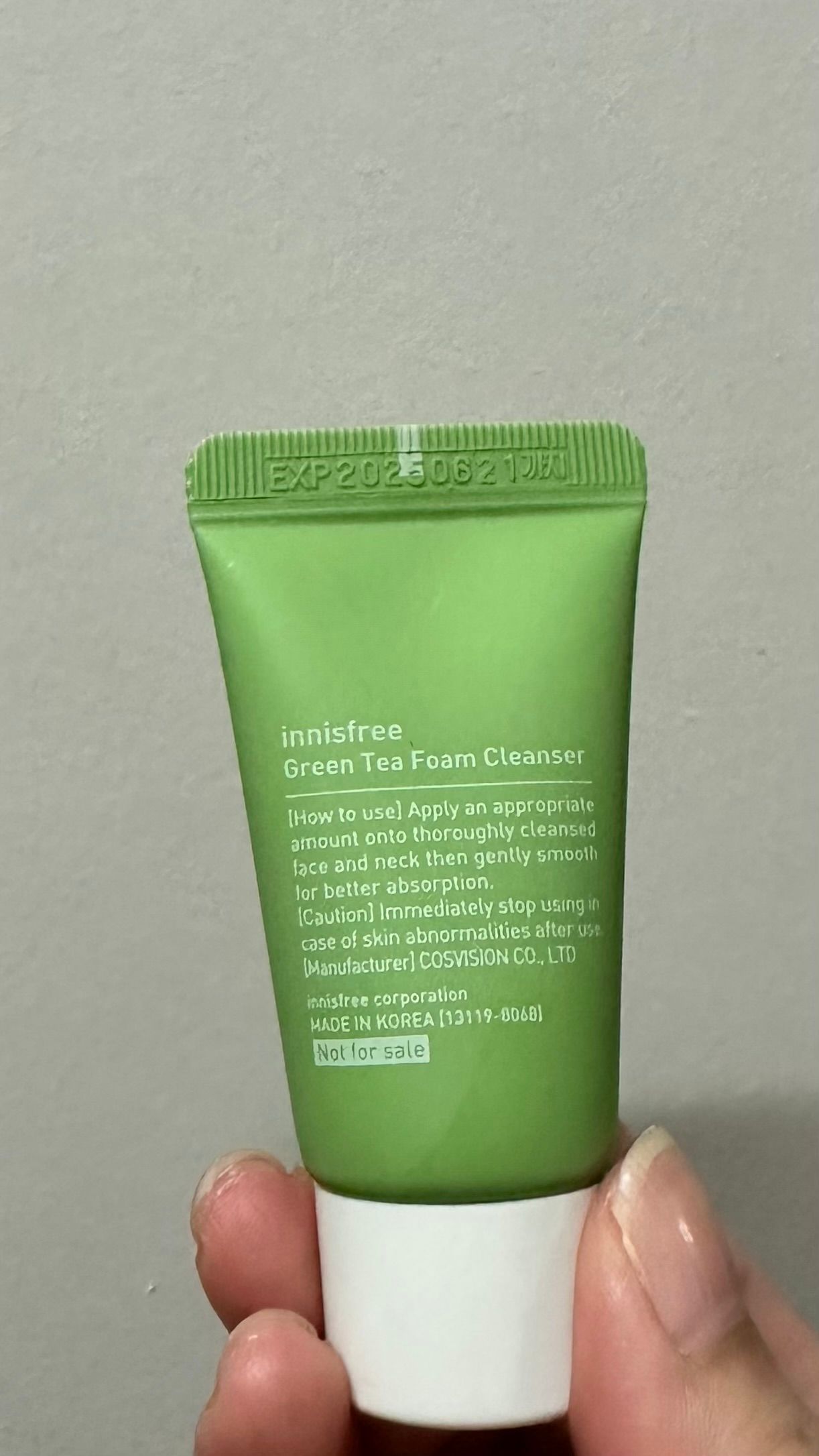 Innisfree 綠茶清爽洗面乳 真實評價/實測照片 byzoe**************.hk 1