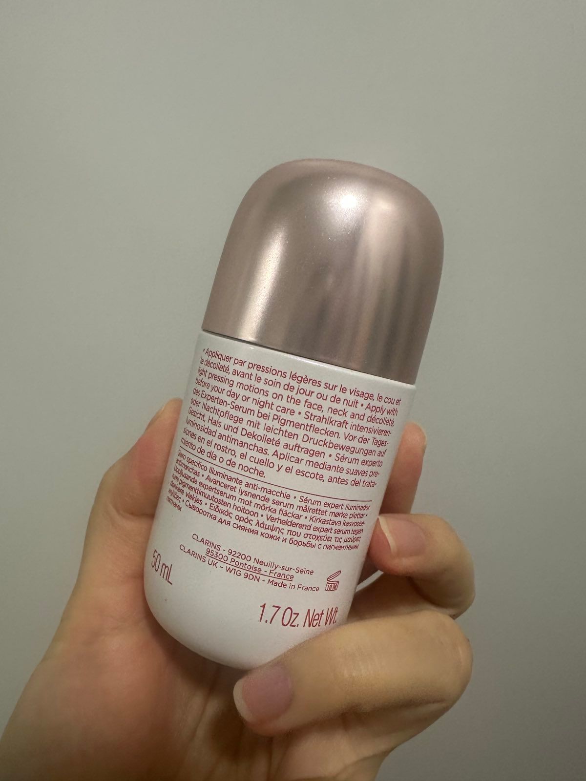 CLARINS 透亮光感淡斑精華 真實評價/實測照片 byIa***af 2
