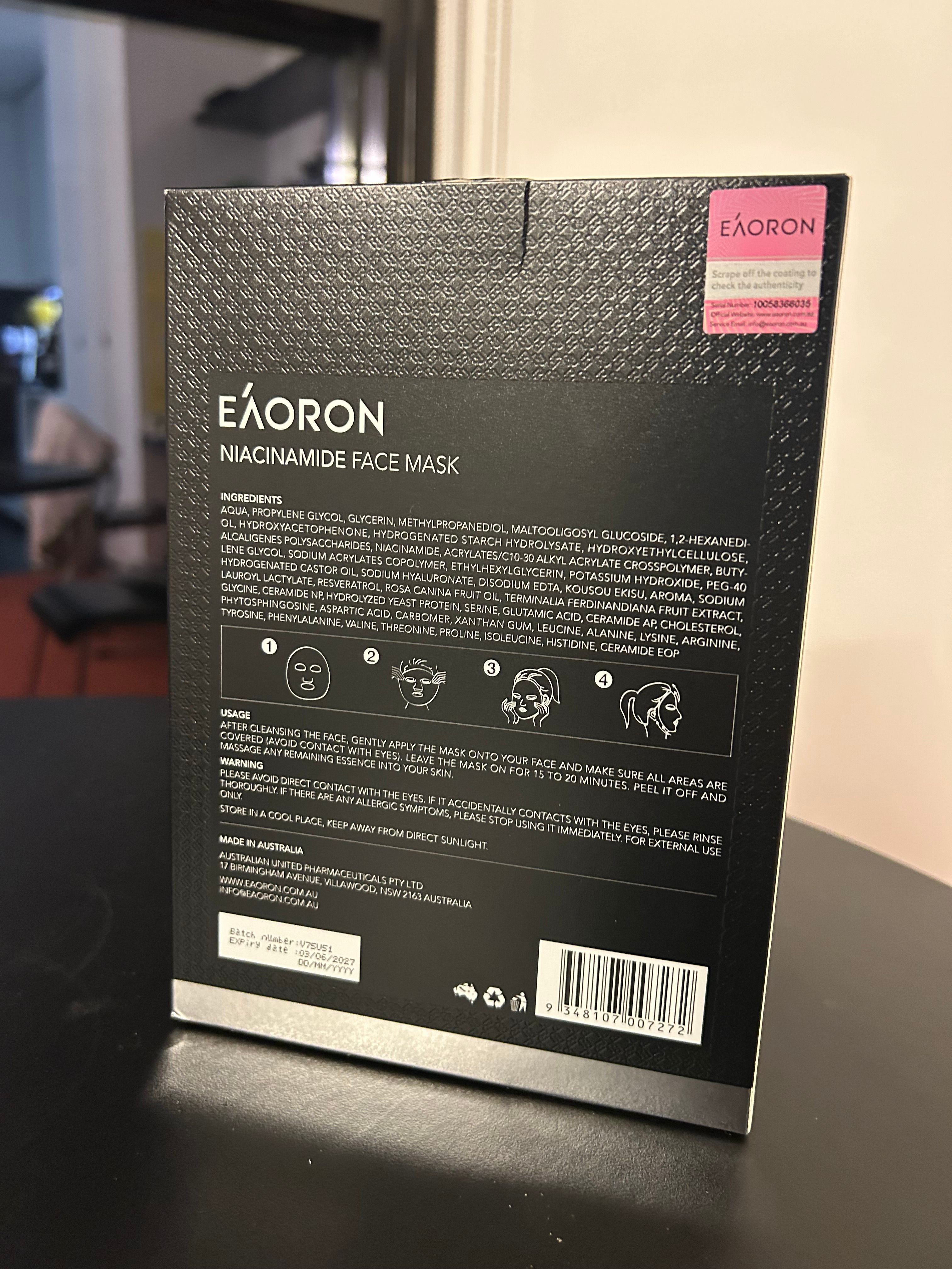 Eaoron 美白黑面膜  真實評價/實測照片 byVen***Lee 1