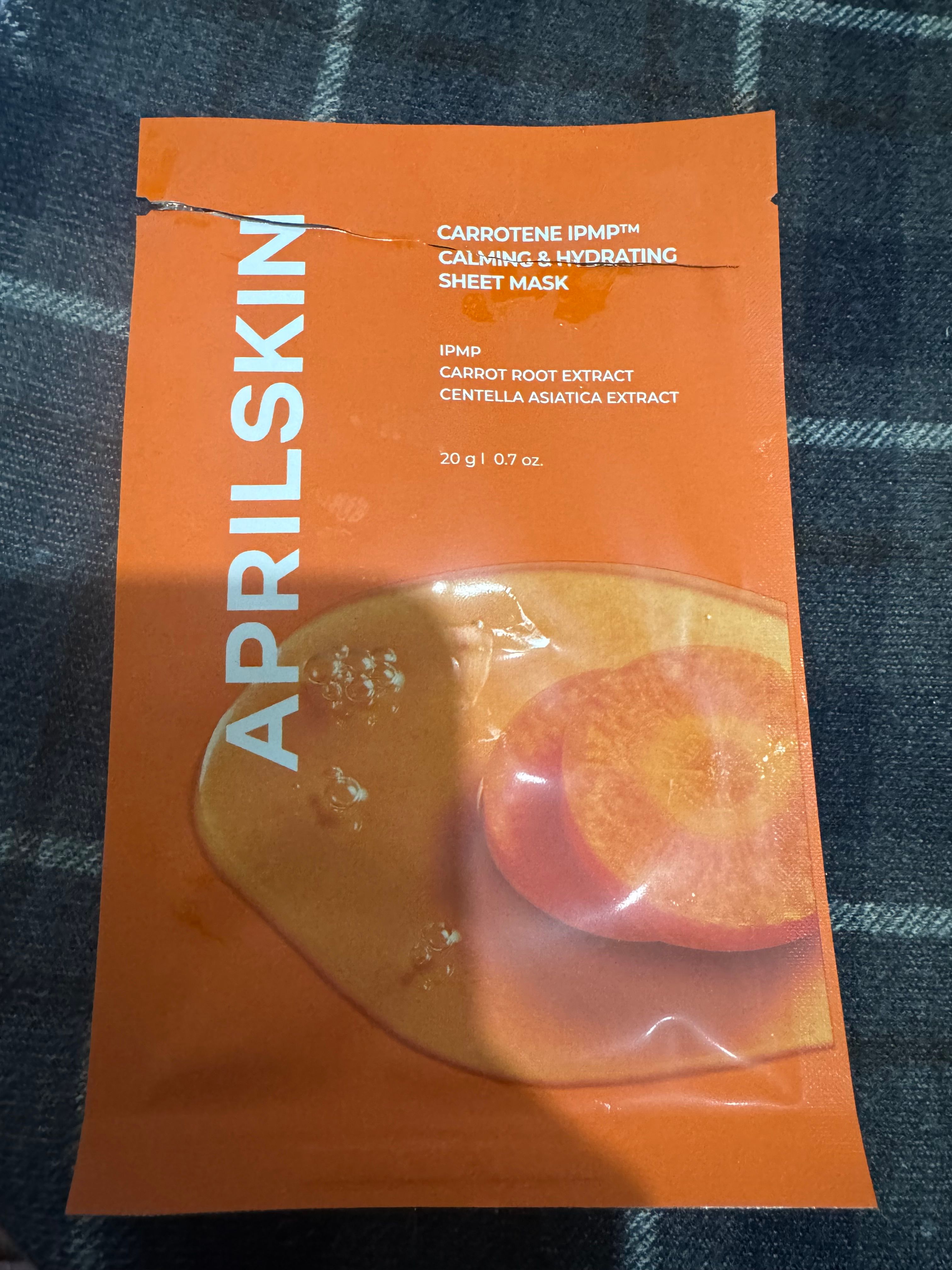 Aprilskin 胡蘿蔔IPMP水分鎮靜面膜 真實評價/實測照片 byKit****hoi 2