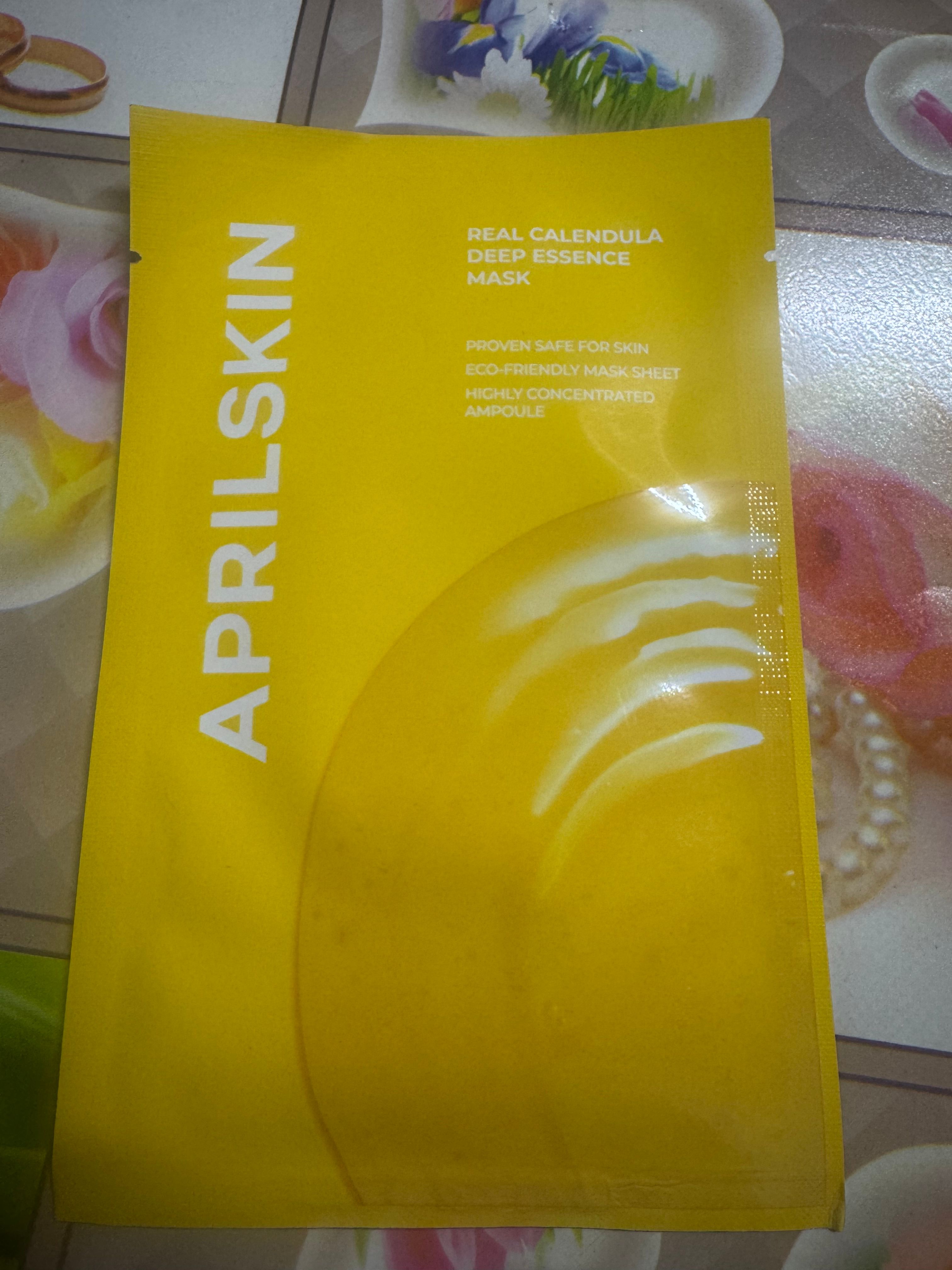 Aprilskin 金盞菊補水面膜 真實評價/實測照片 byKit****hoi 1