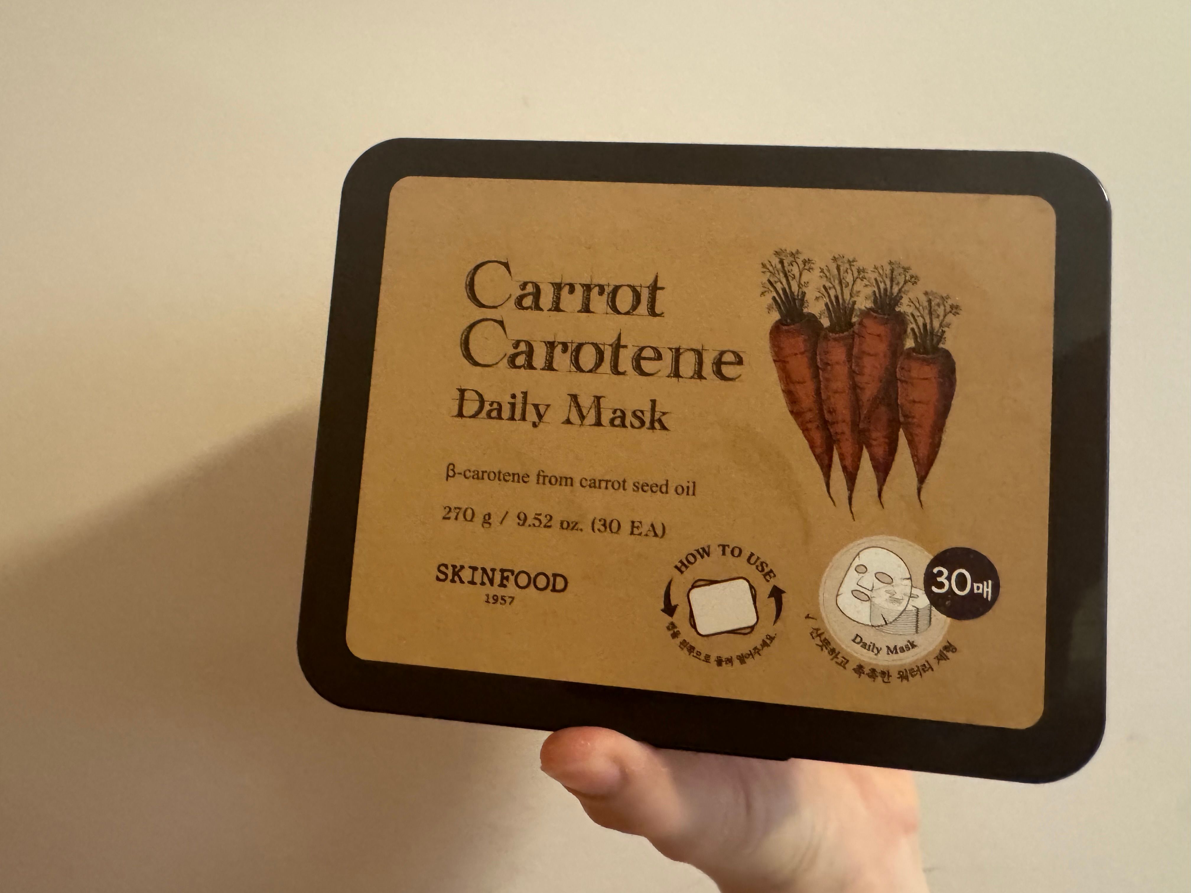 Skinfood 胡蘿蔔素 鎮靜保濕抗氧日用早安面膜 真實評價/用後感 byC**t 1 Skinfood 胡蘿蔔素 鎮靜保濕抗氧日用早安面膜 真實評價/實測照片 byC**t 1