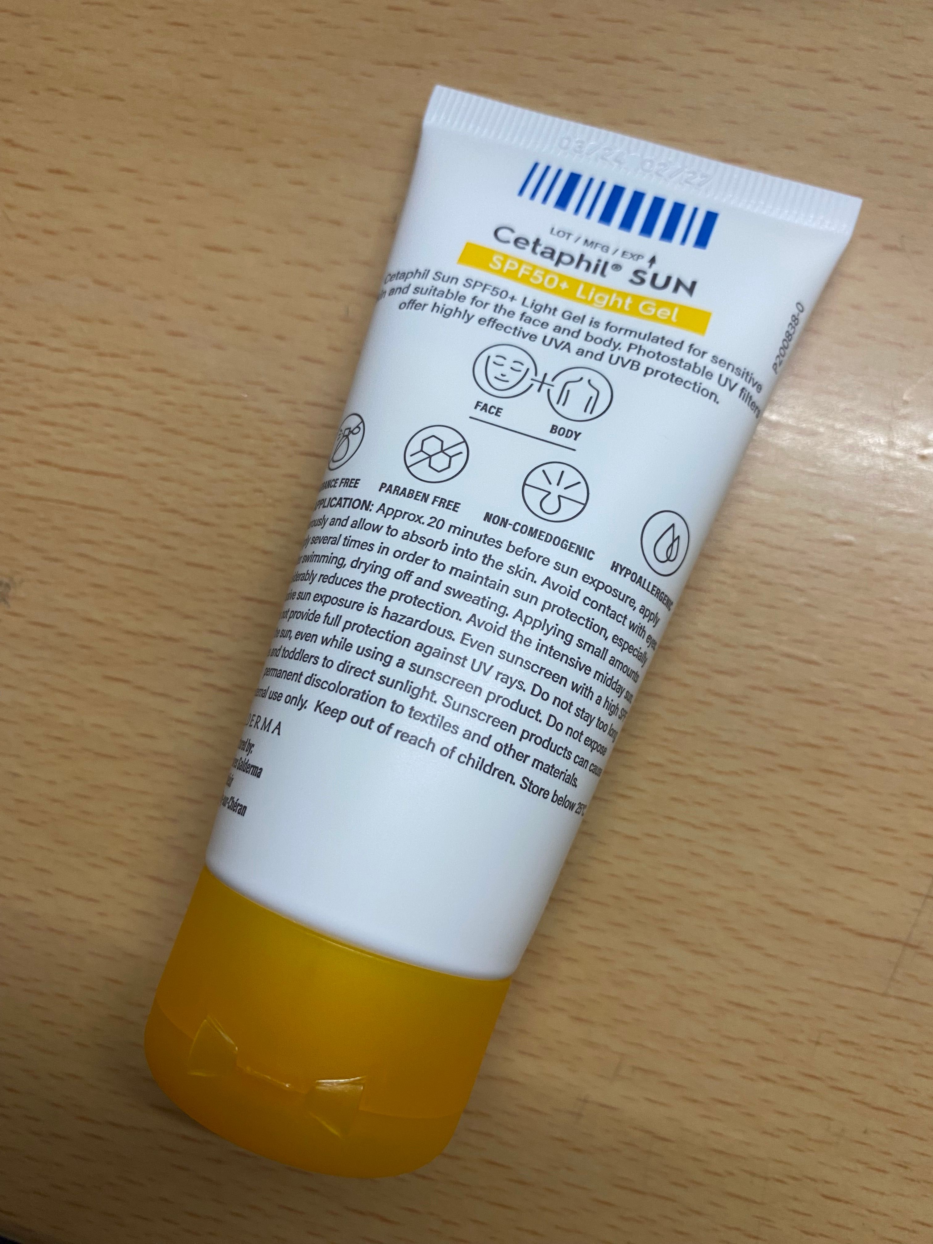 Cetaphil 高效清爽低敏防曬啫喱 SPF50+ 真實評價/實測照片 byY*N 2
