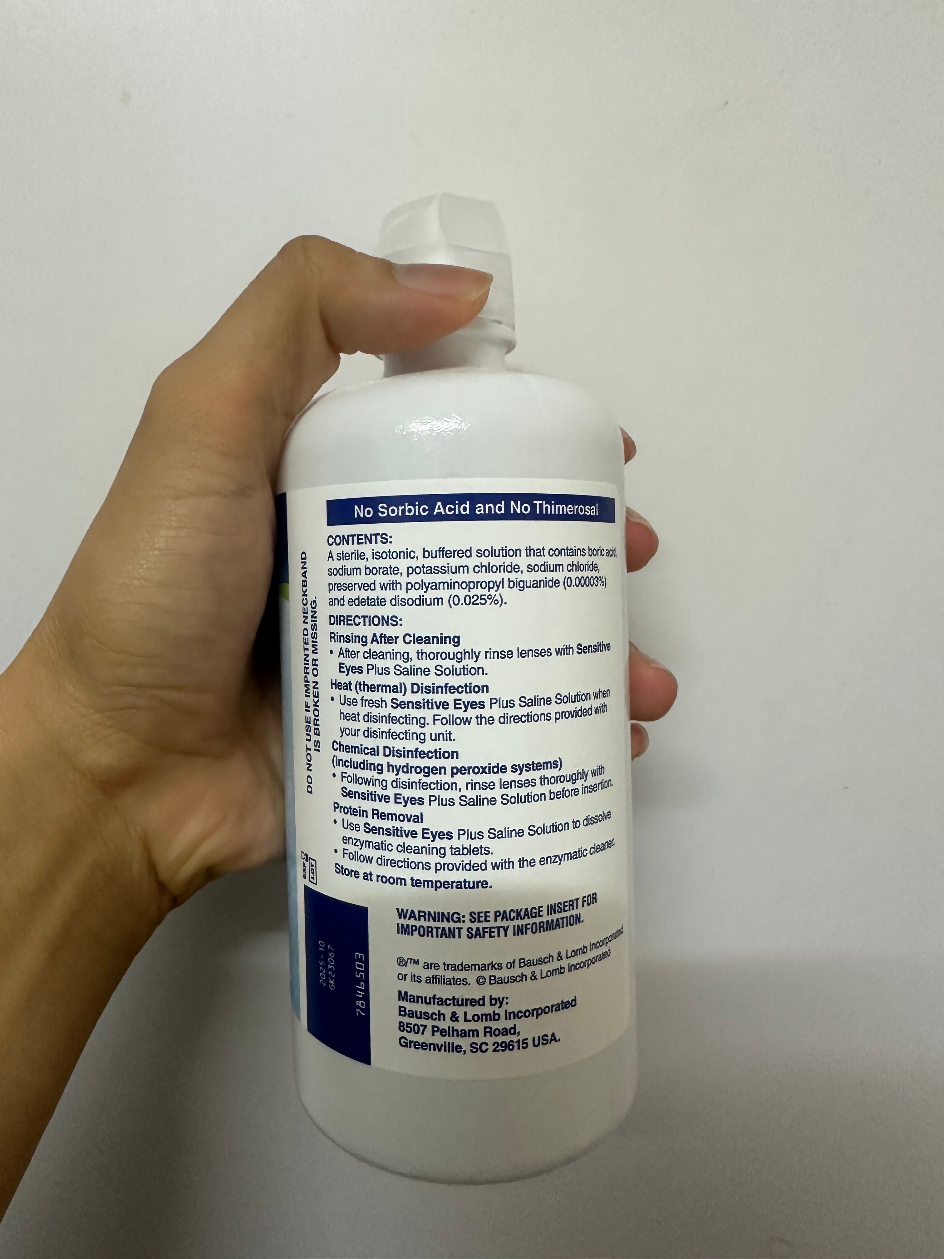 BAUSCH & LOMB 博士倫 防敏感系列生理鹽水 真實評價/用後感 byA*c 1 BAUSCH & LOMB 博士倫 防敏感系列生理鹽水 真實評價/實測照片 byA*c 1