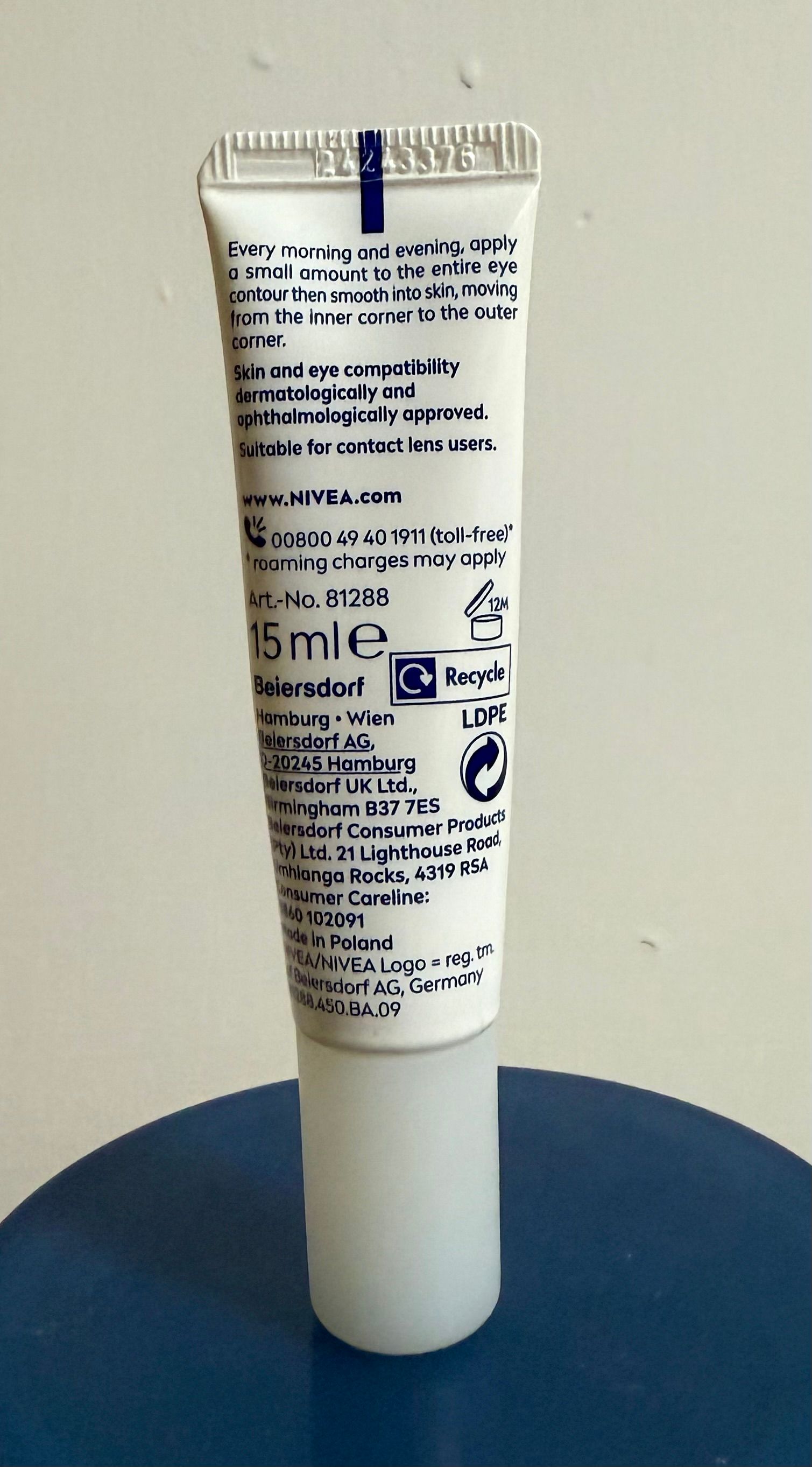 Nivea Q10 Power 眼部抗皺修護霜 真實評價/實測照片 bySsi***rii 2