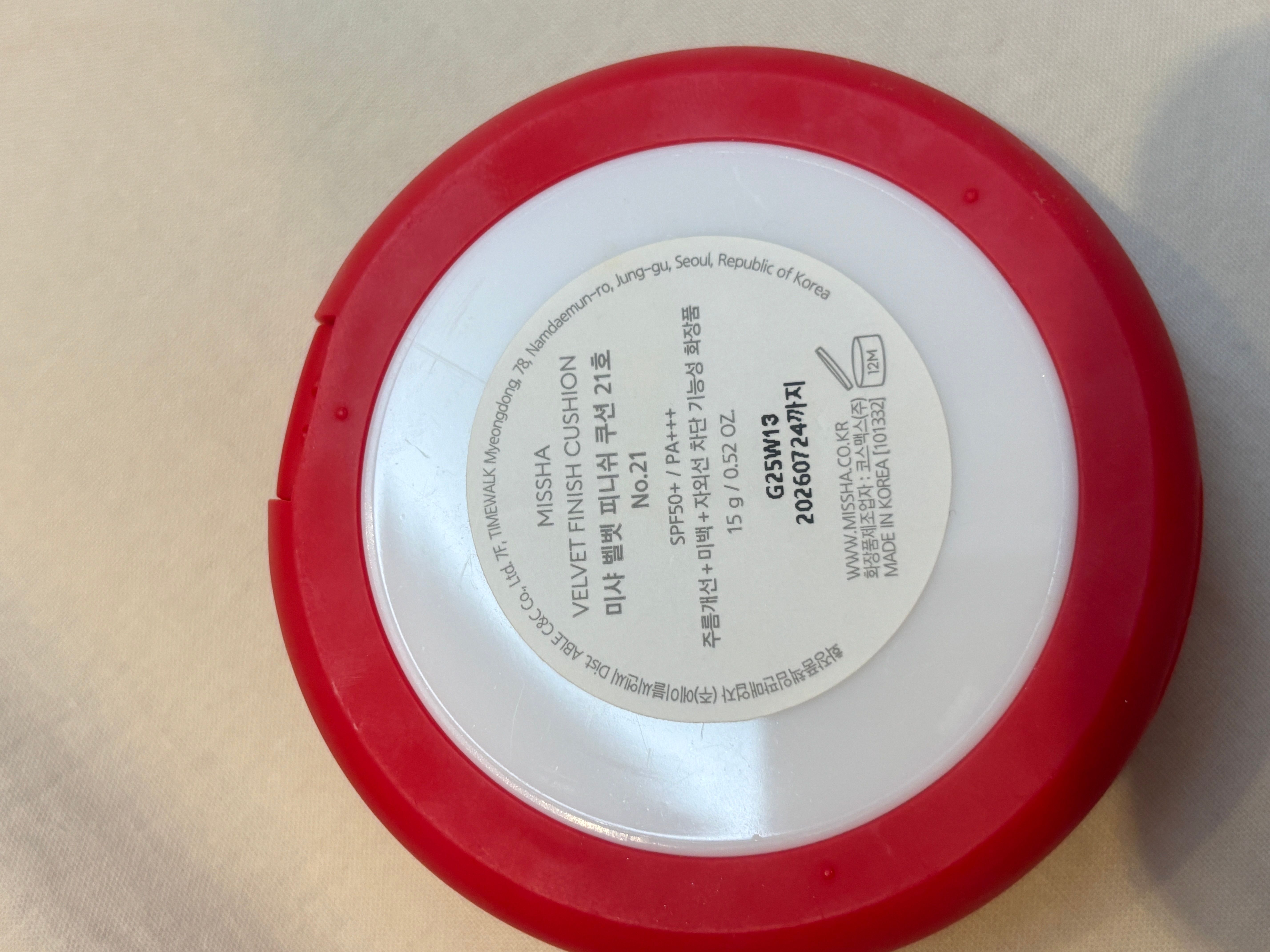 Missha 紅絲絨完美遮瑕氣墊粉餅 真實評價/實測照片 by* 1