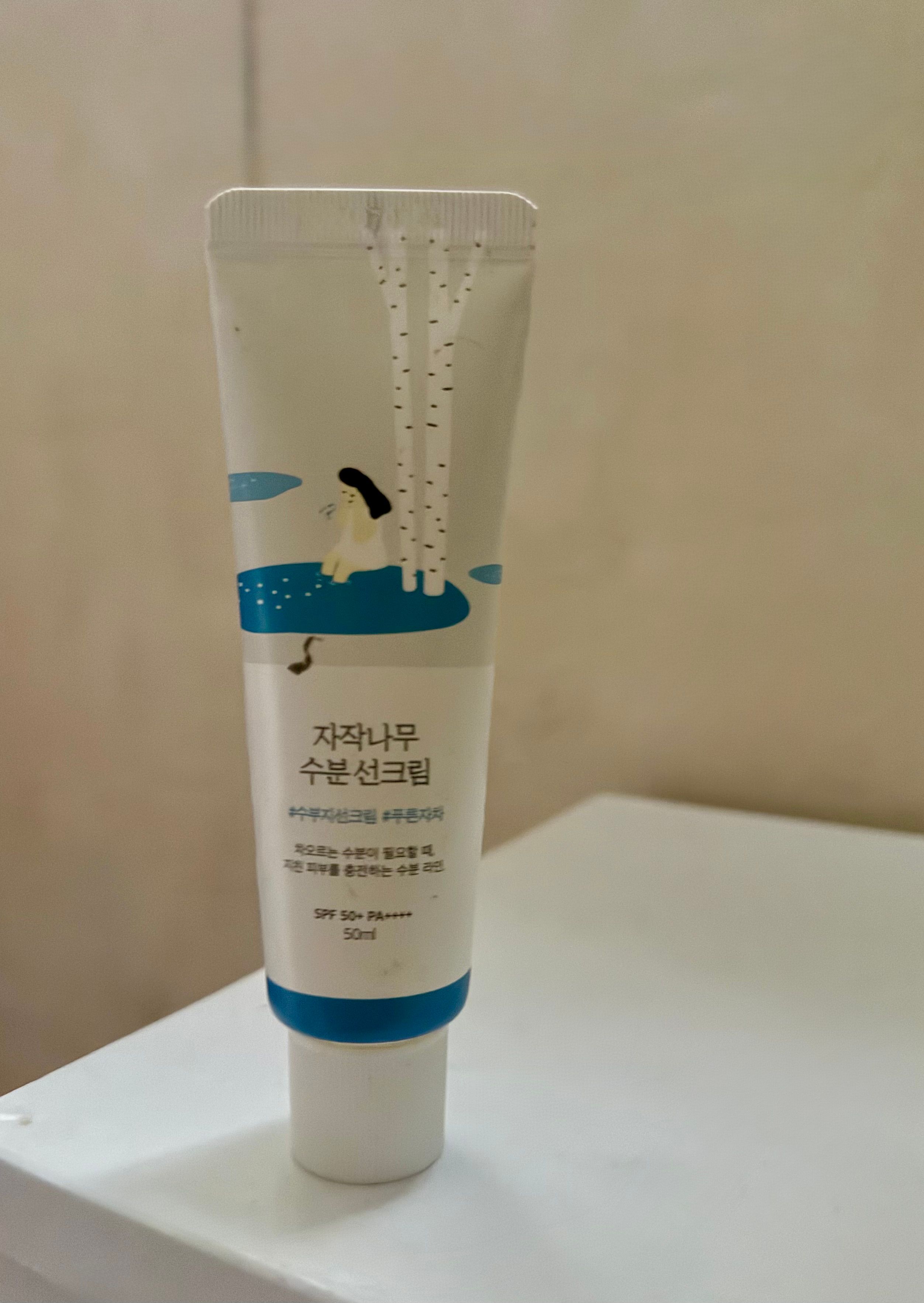 Round Lab 獨島白樺樹保濕防曬乳 真實評價/實測照片 bySsi***iss 2