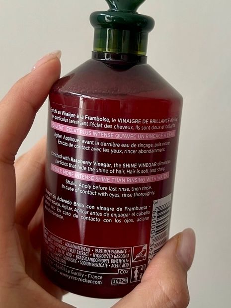 YVES ROCHER 木莓水漾亮澤護髮醋 真實評價/實測照片 byA*c 1