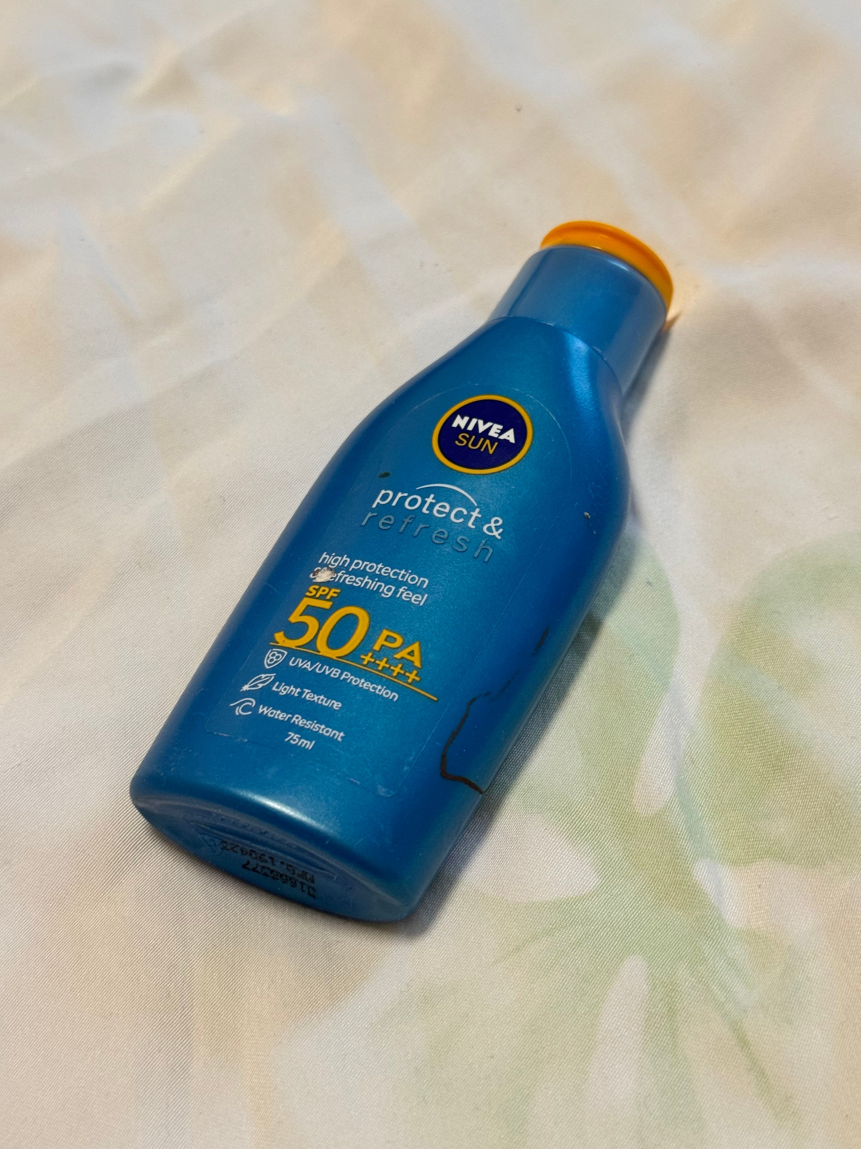 Nivea 清爽抗水防曬乳(防護保濕乳液) SPF50+ 真實評價/實測照片 bymo****QQ 1