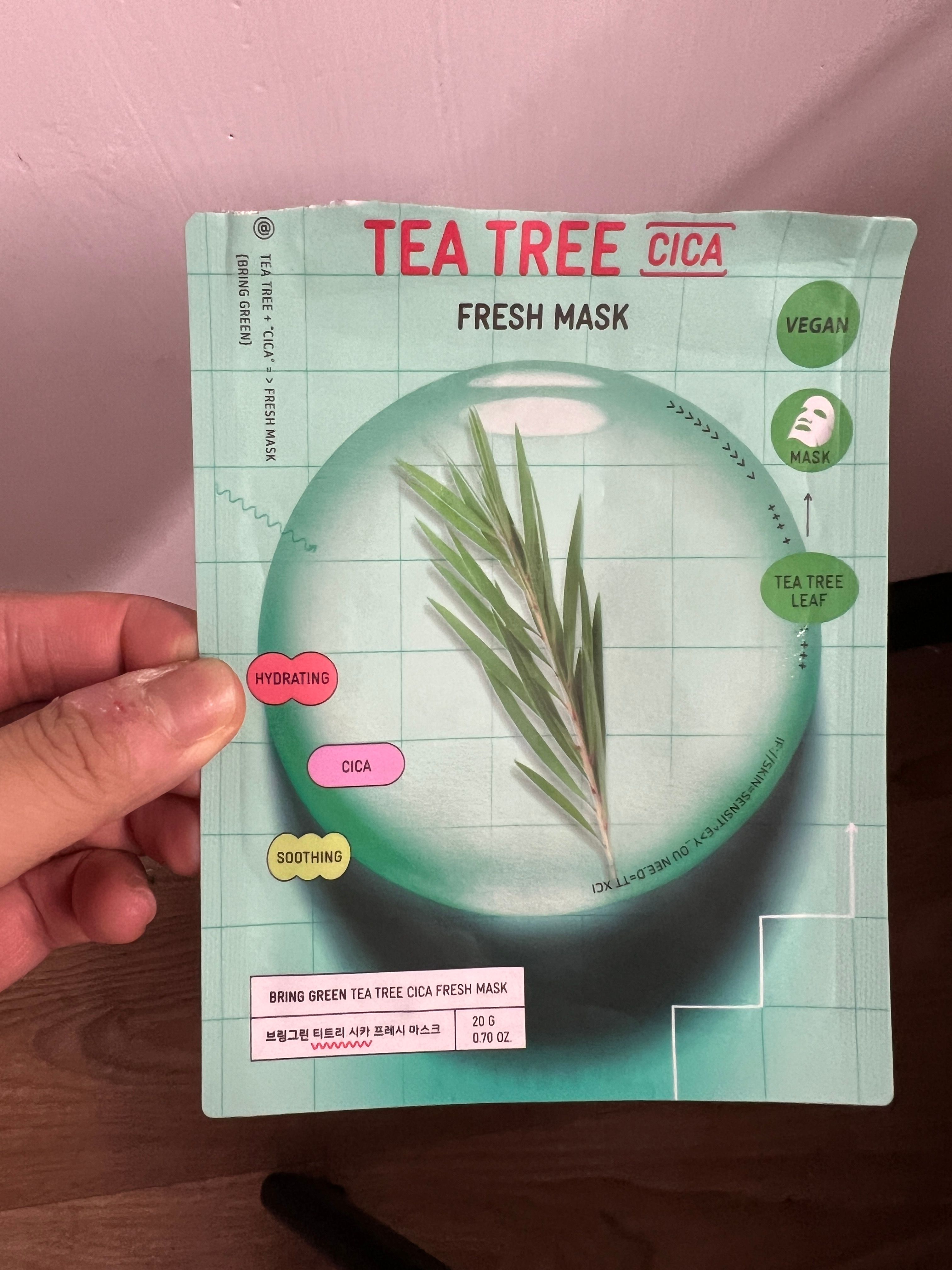 Bring Green 茶樹積雪草袪痘修護面膜 真實評價/實測照片 bymch*************com 1