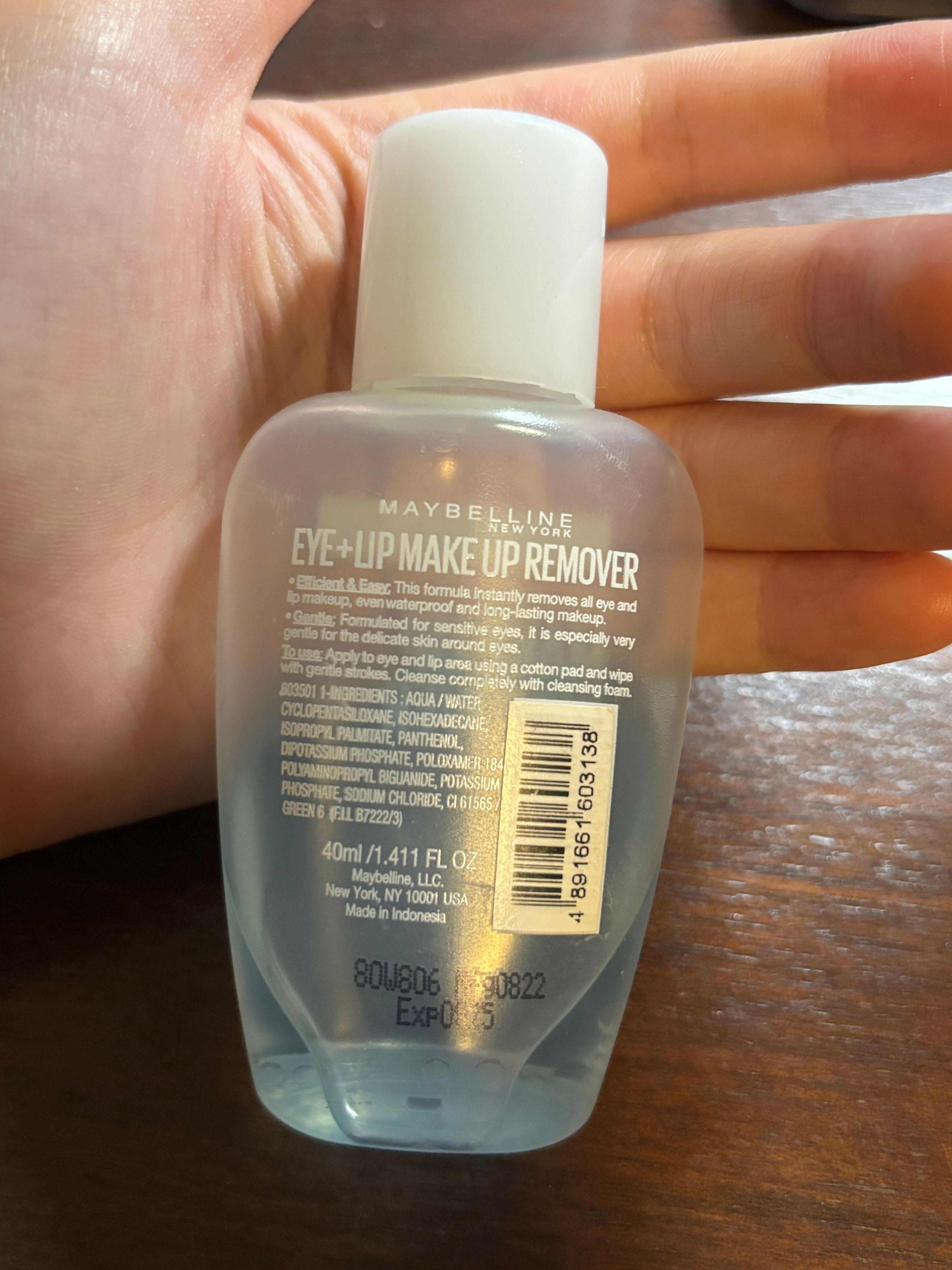 Maybelline New York 眼唇二合一卸妝液 Eye & Lip Make Up Remover 真實評價/實測照片 bykor******iii 1