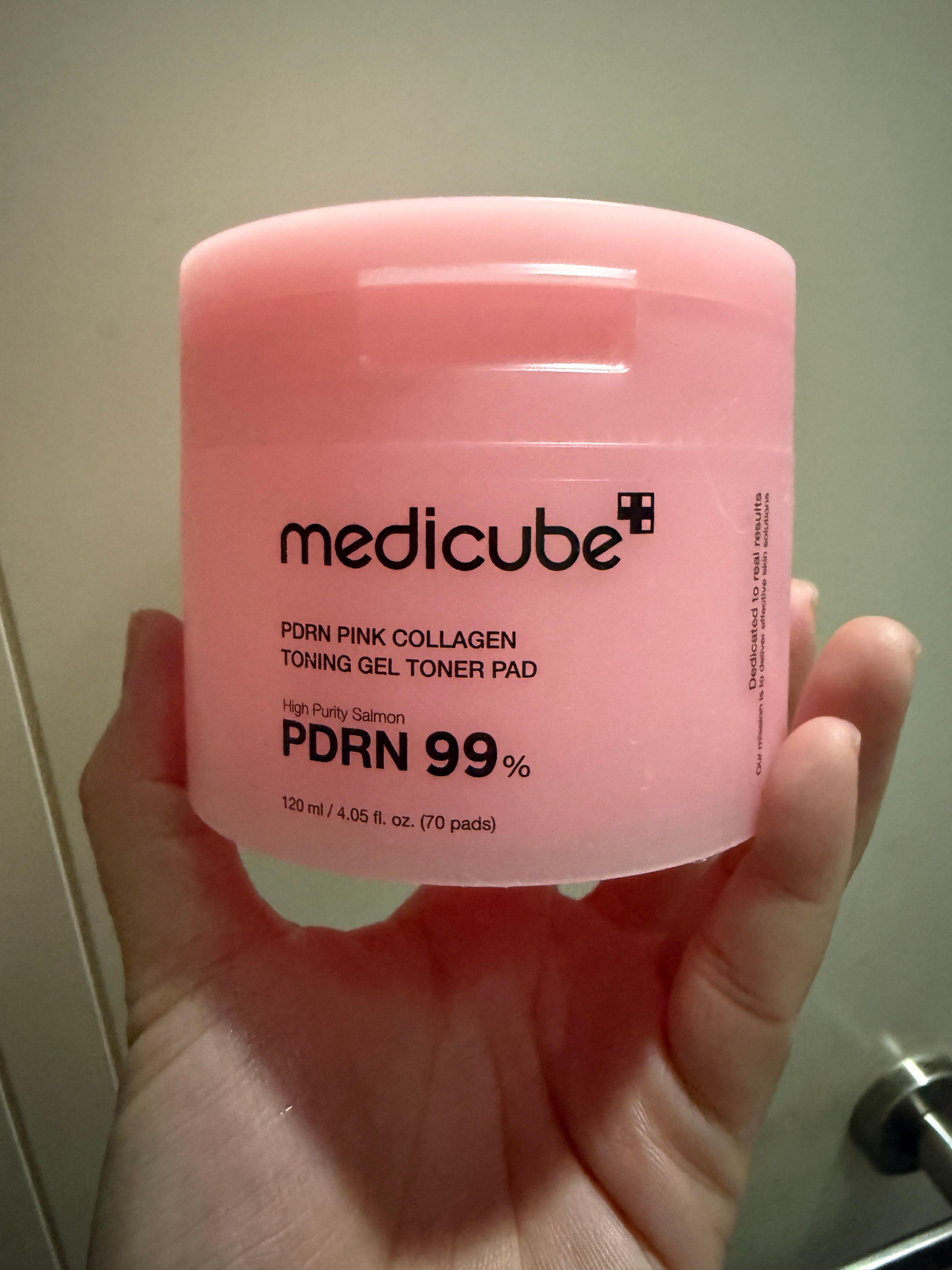 Medicube PDRN粉紅膠原凝膠爽膚棉 真實評價/用後感 byK* 2 Medicube PDRN粉紅膠原凝膠爽膚棉 真實評價/實測照片 byK* 2