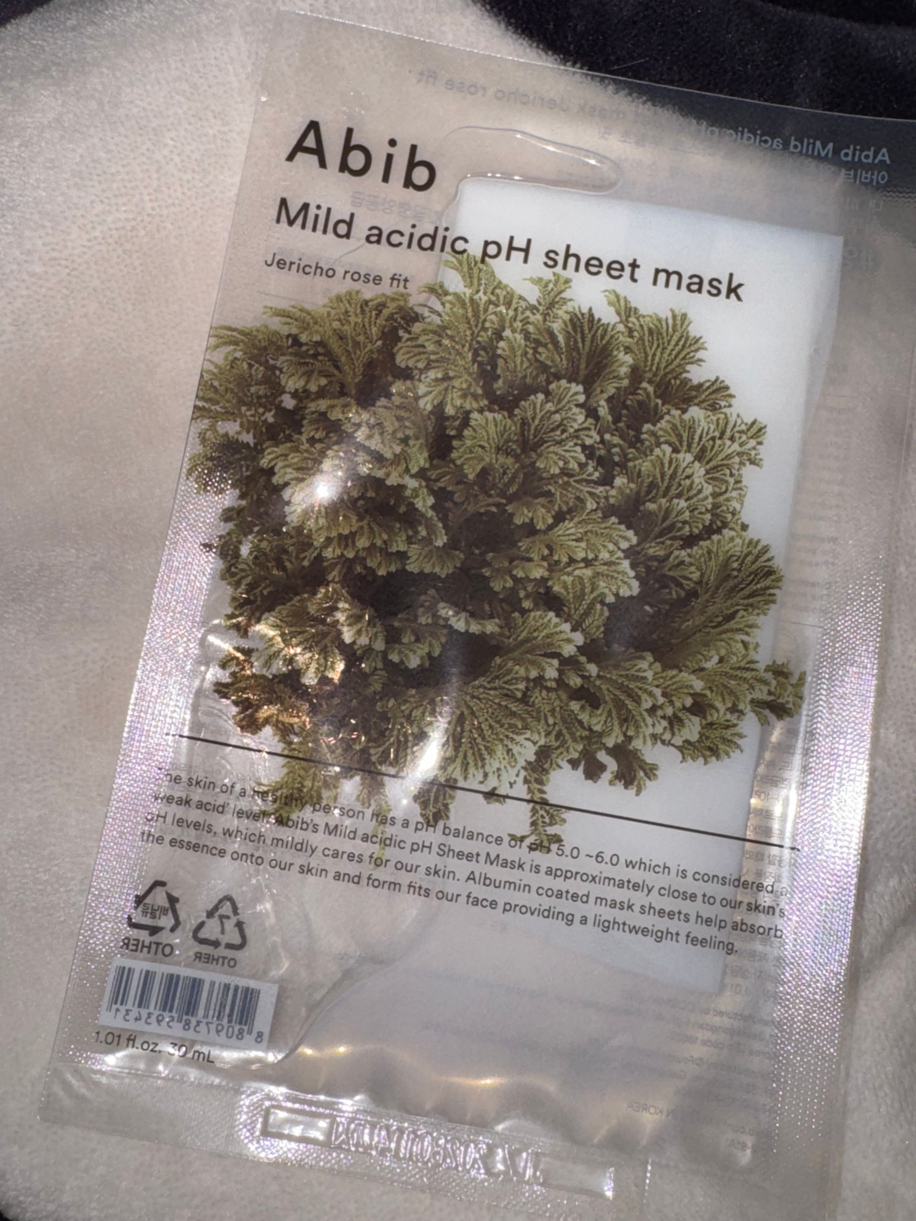 Abib global 弱酸性復活草面膜 真實評價/實測照片 byi'**ry 1