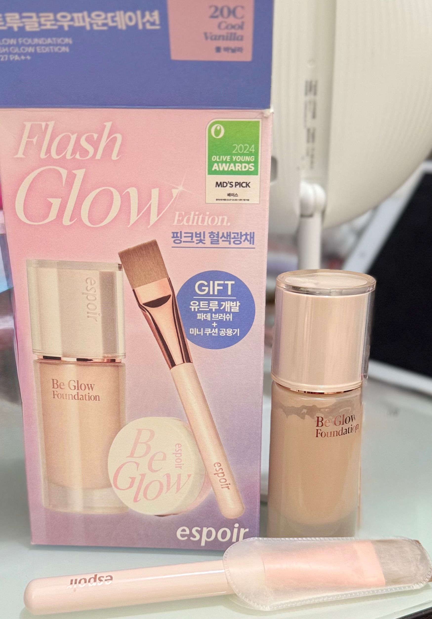 Espoir 24小時水潤保濕光彩粉底液 真實評價/實測照片 byban**********************com 1