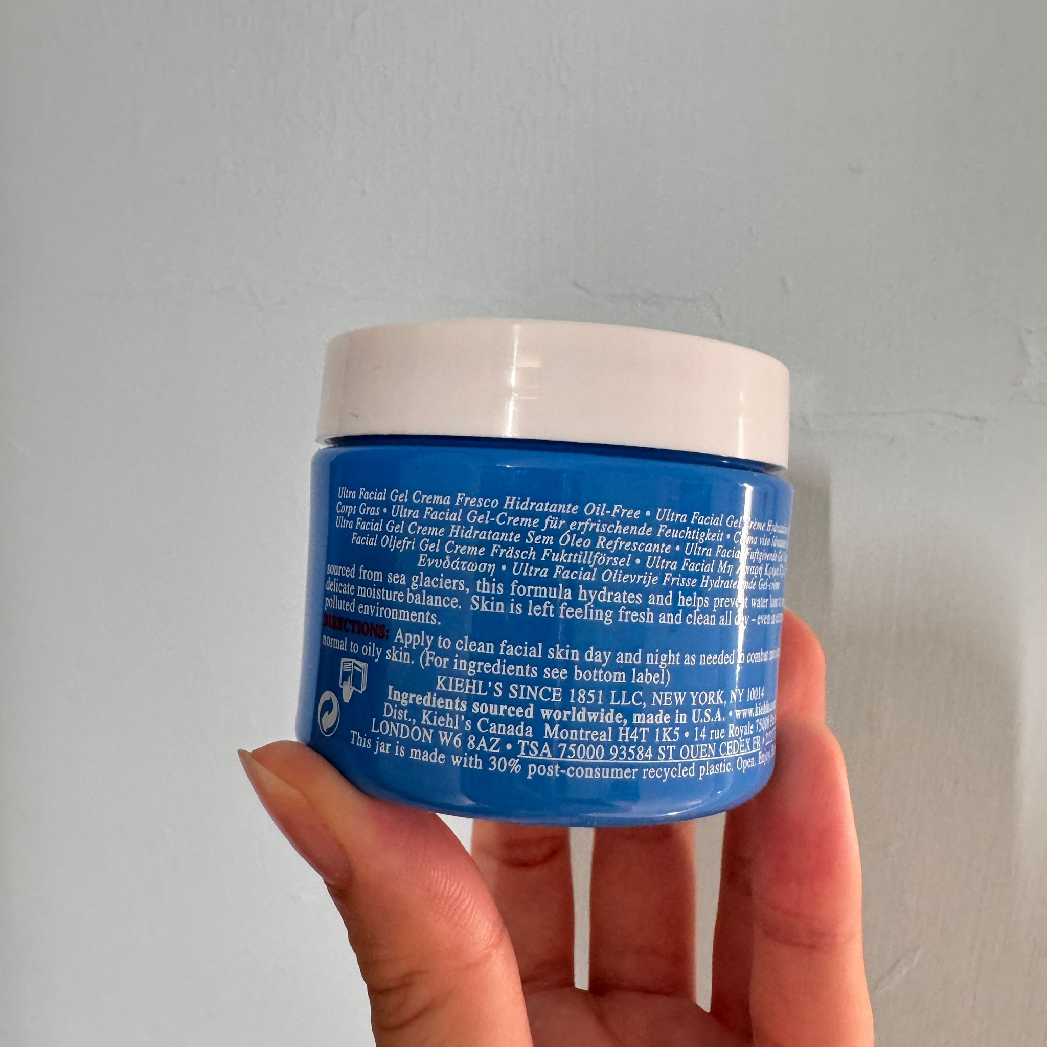 Kiehl's 特效清爽保濕啫喱面霜 Ultra Facial Oil- Free Gel Cream 真實評價/實測照片 bye.j*************com 1