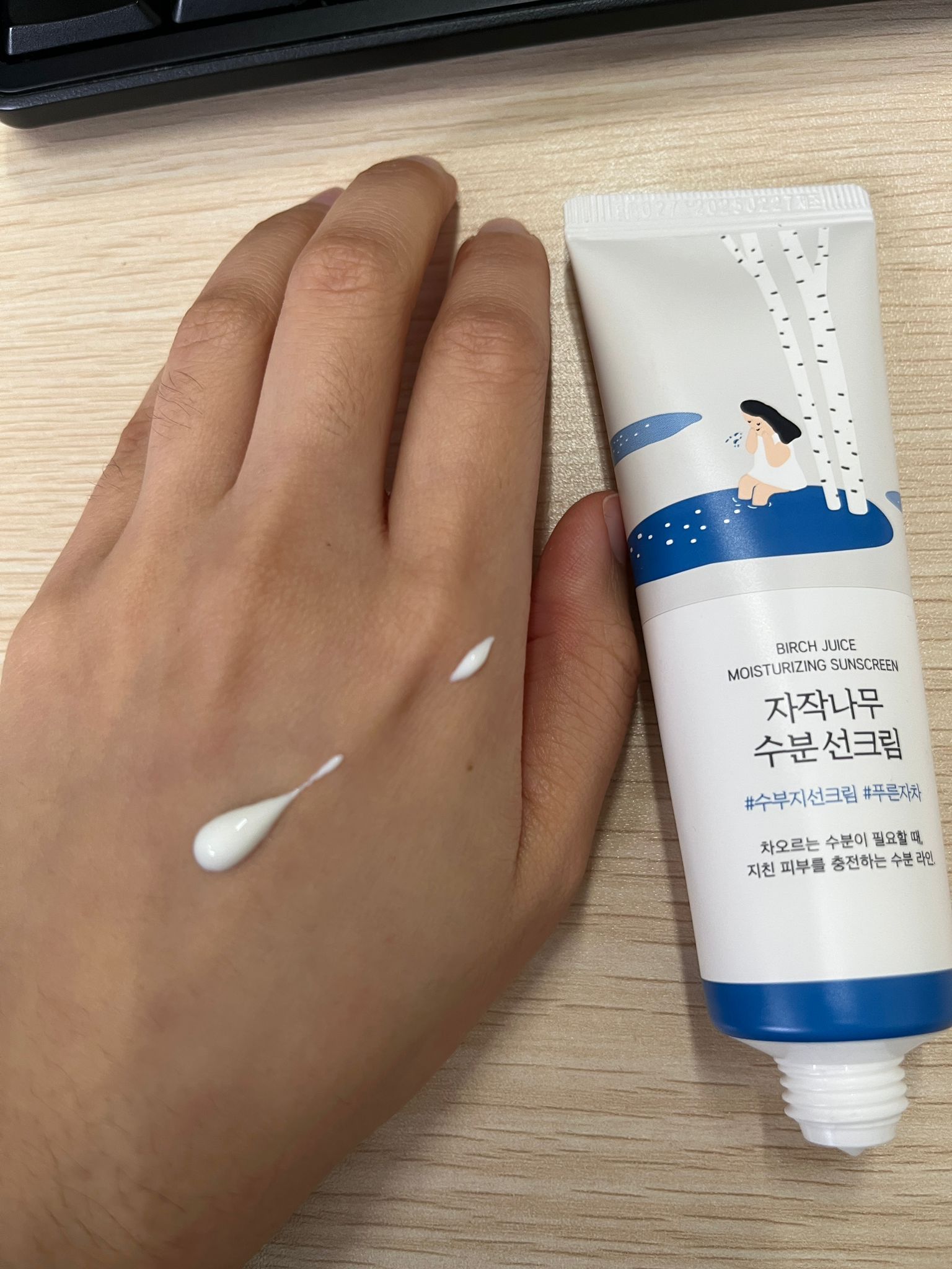 Round Lab 獨島白樺樹保濕防曬乳 真實評價/實測照片 byLil***han 2