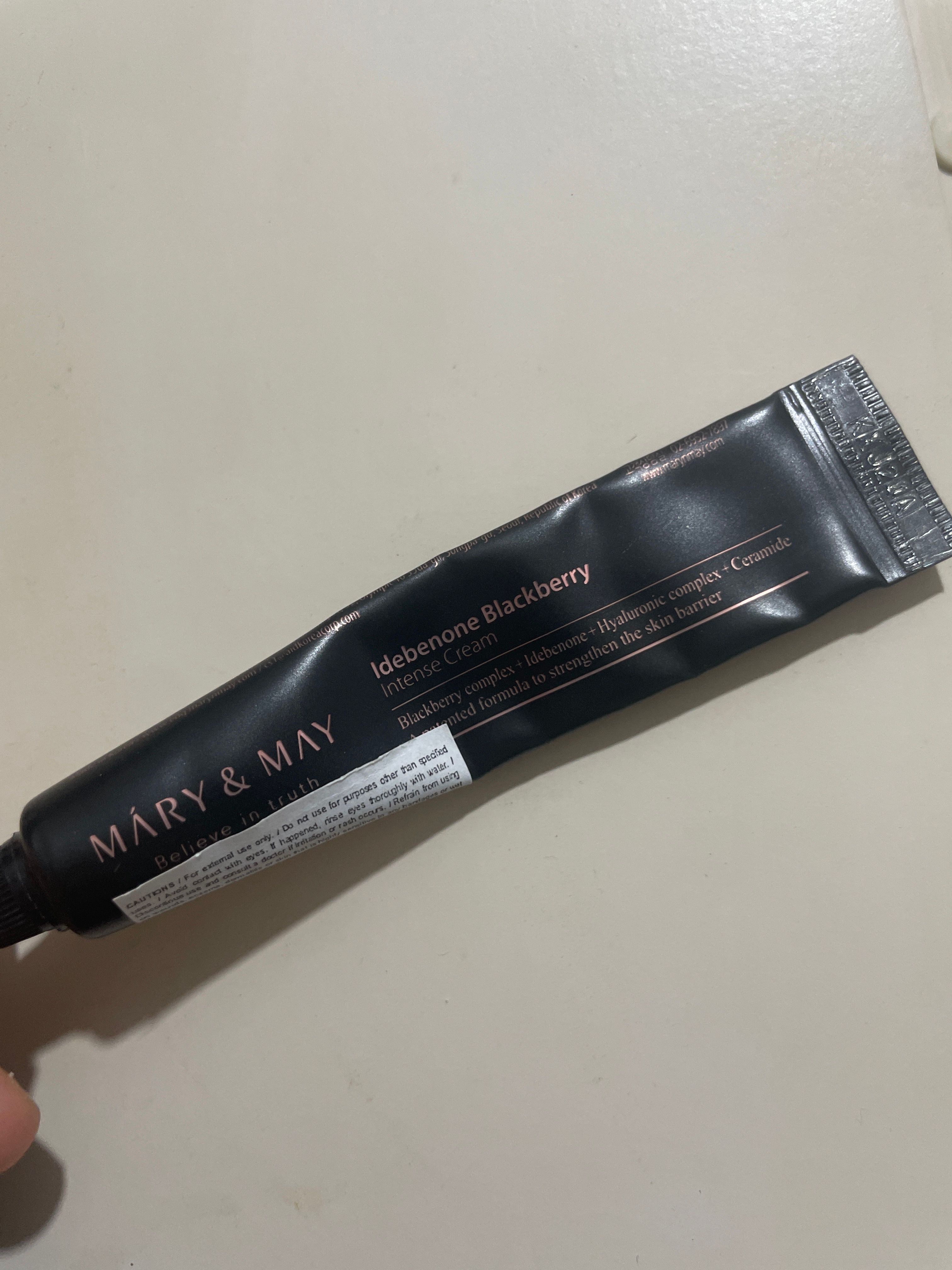 Mary & May 艾地苯醌黑莓緊雅霜 真實評價/實測照片 byK***t 2