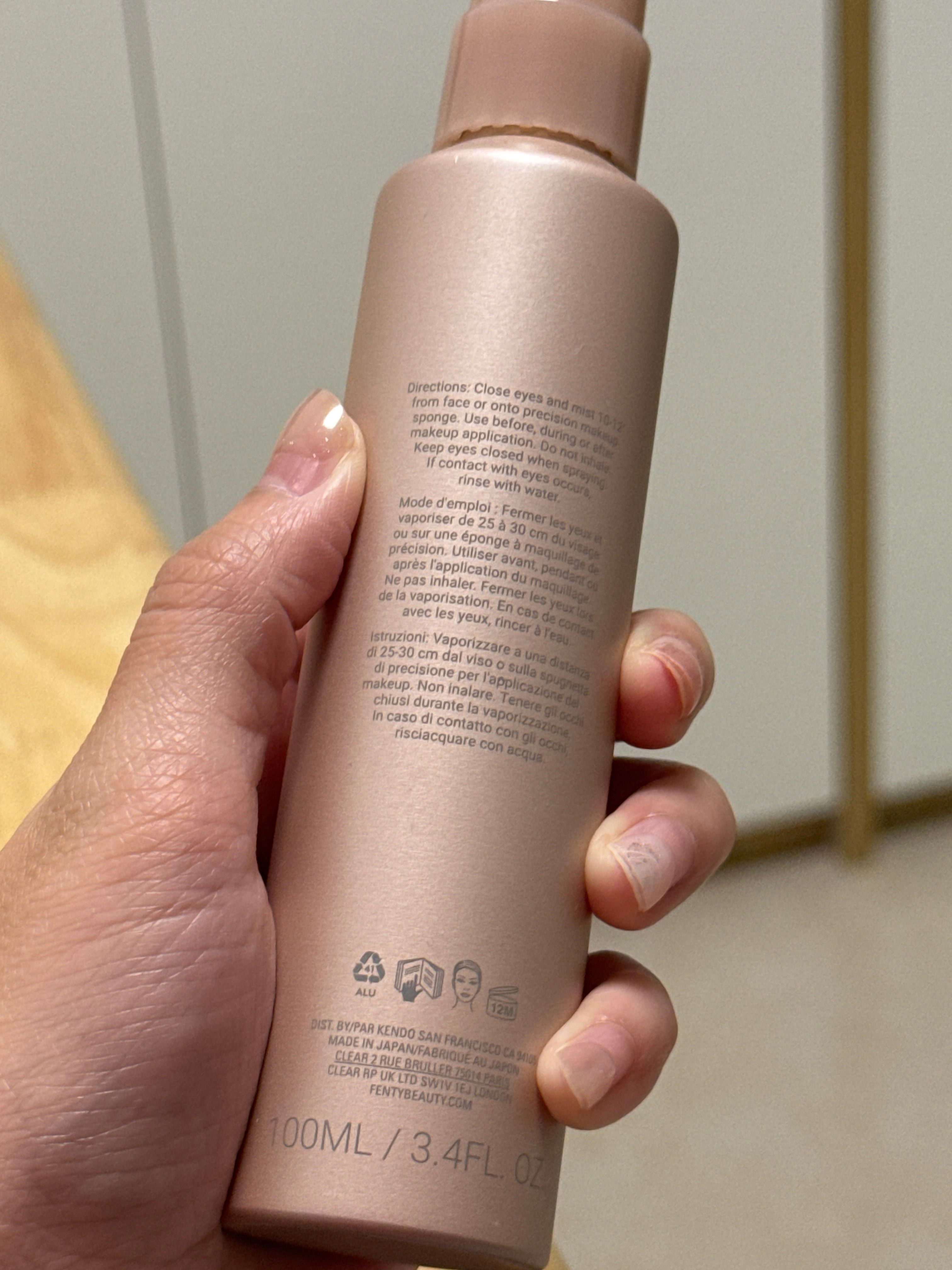 Fenty Beauty You Mist Makeup-Extending Setting Spray 真實評價/用後感 bylin****chu 1 Fenty Beauty You Mist Makeup-Extending Setting Spray 真實評價/實測照片 bylin****chu 1