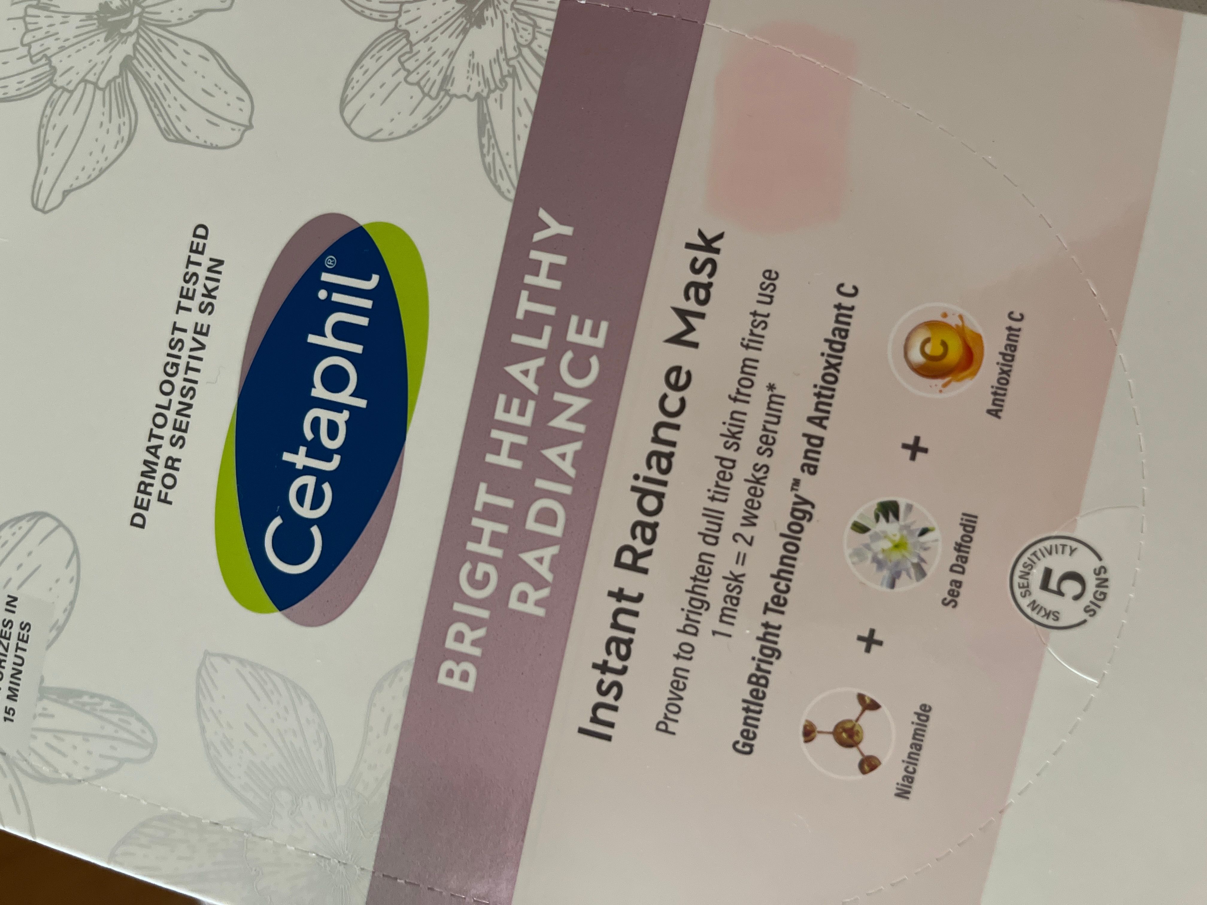 Cetaphil 透亮抗敏瞬間淨白面膜 真實評價/實測照片 byChu***** HO 1