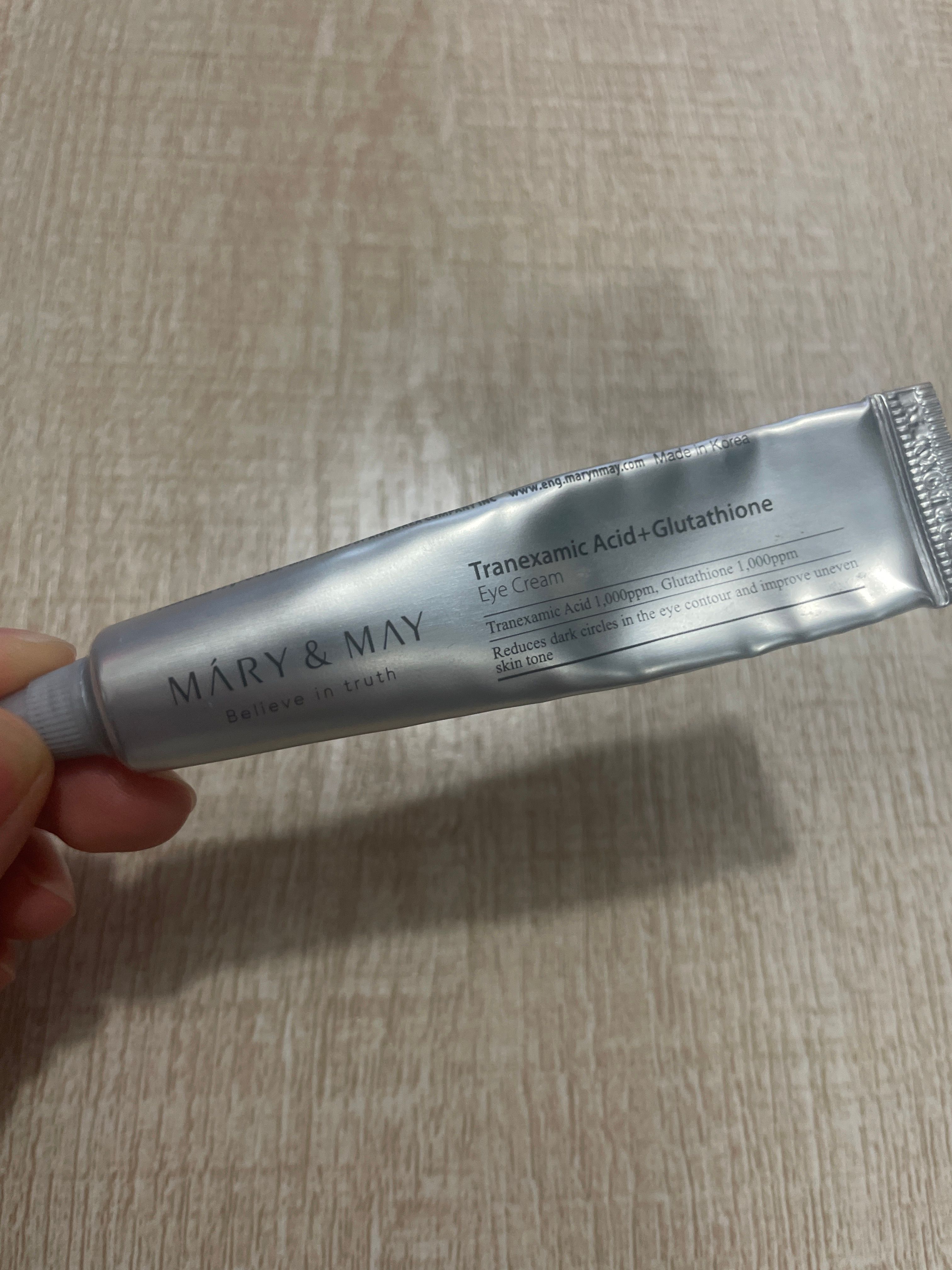 Mary & May 傳明酸+穀胱甘肽亮白明眸眼霜 真實評價/用後感 byK***t 2 Mary & May 傳明酸+穀胱甘肽亮白明眸眼霜 真實評價/實測照片 byK***t 2