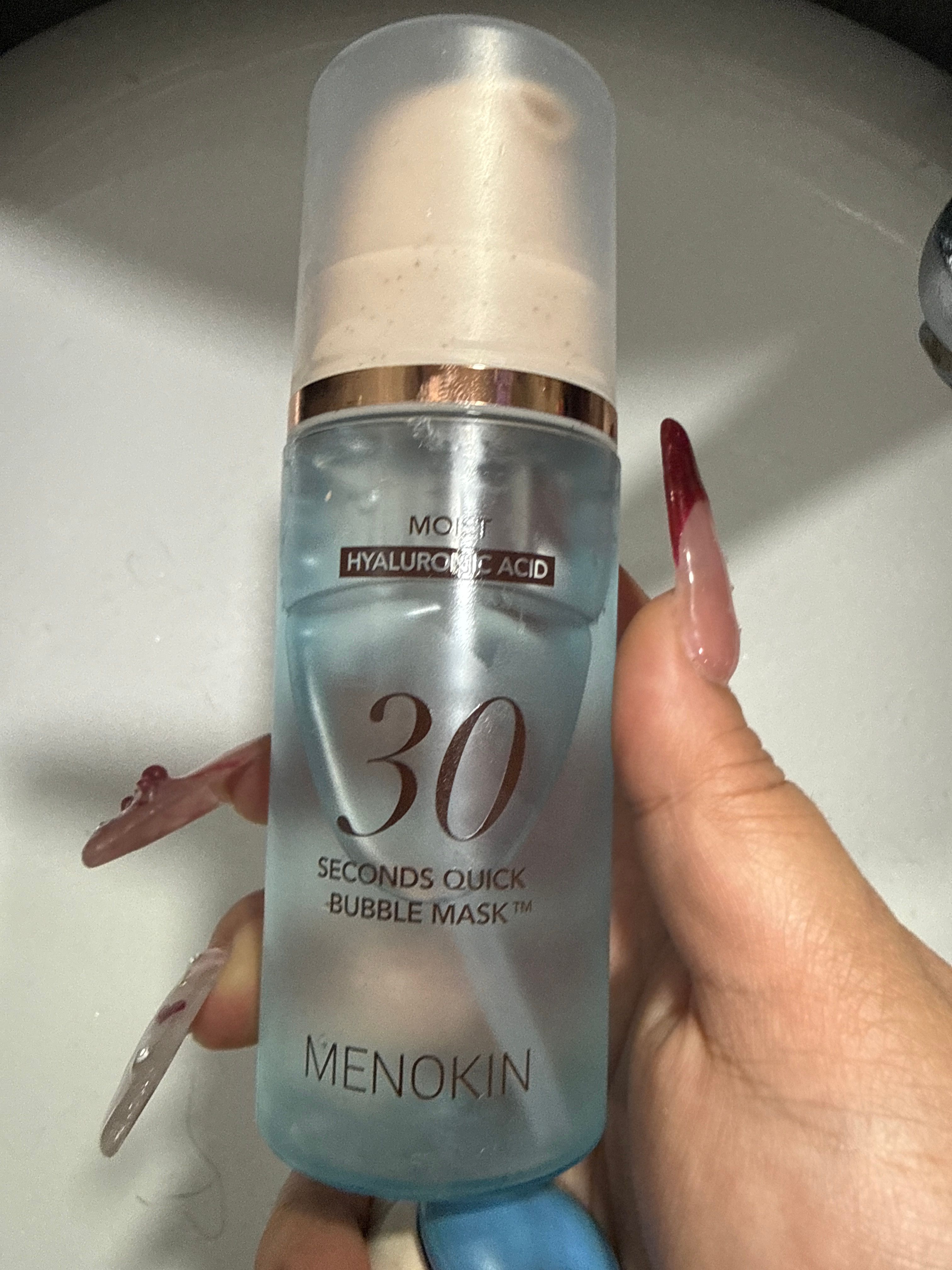 MENOKIN 30 秒免洗泡泡保濕鎖水面膜 真實評價/實測照片 byA*a 1