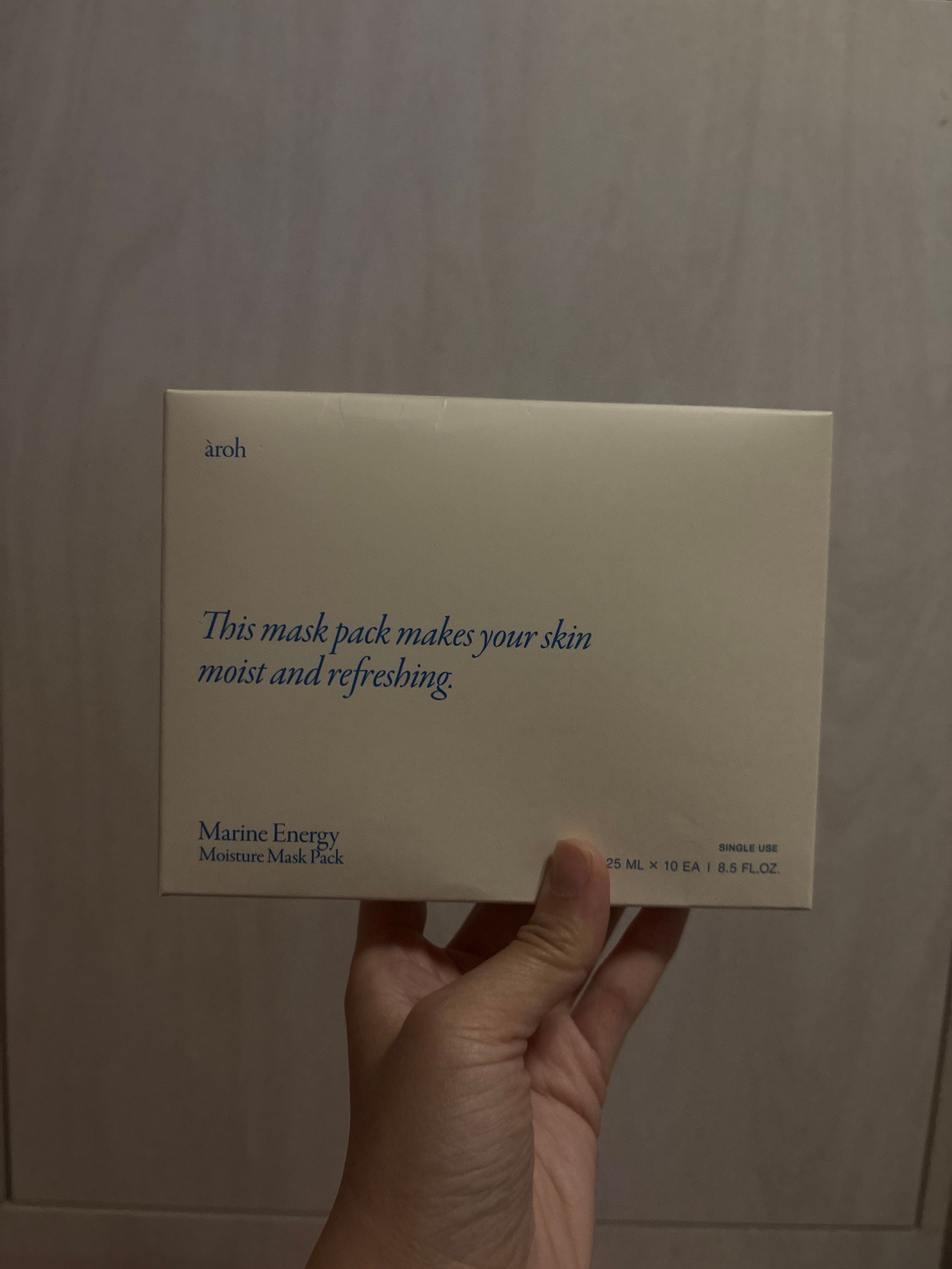 Aroh 海洋水活保濕面膜 真實評價/實測照片 byjoa*************com 1