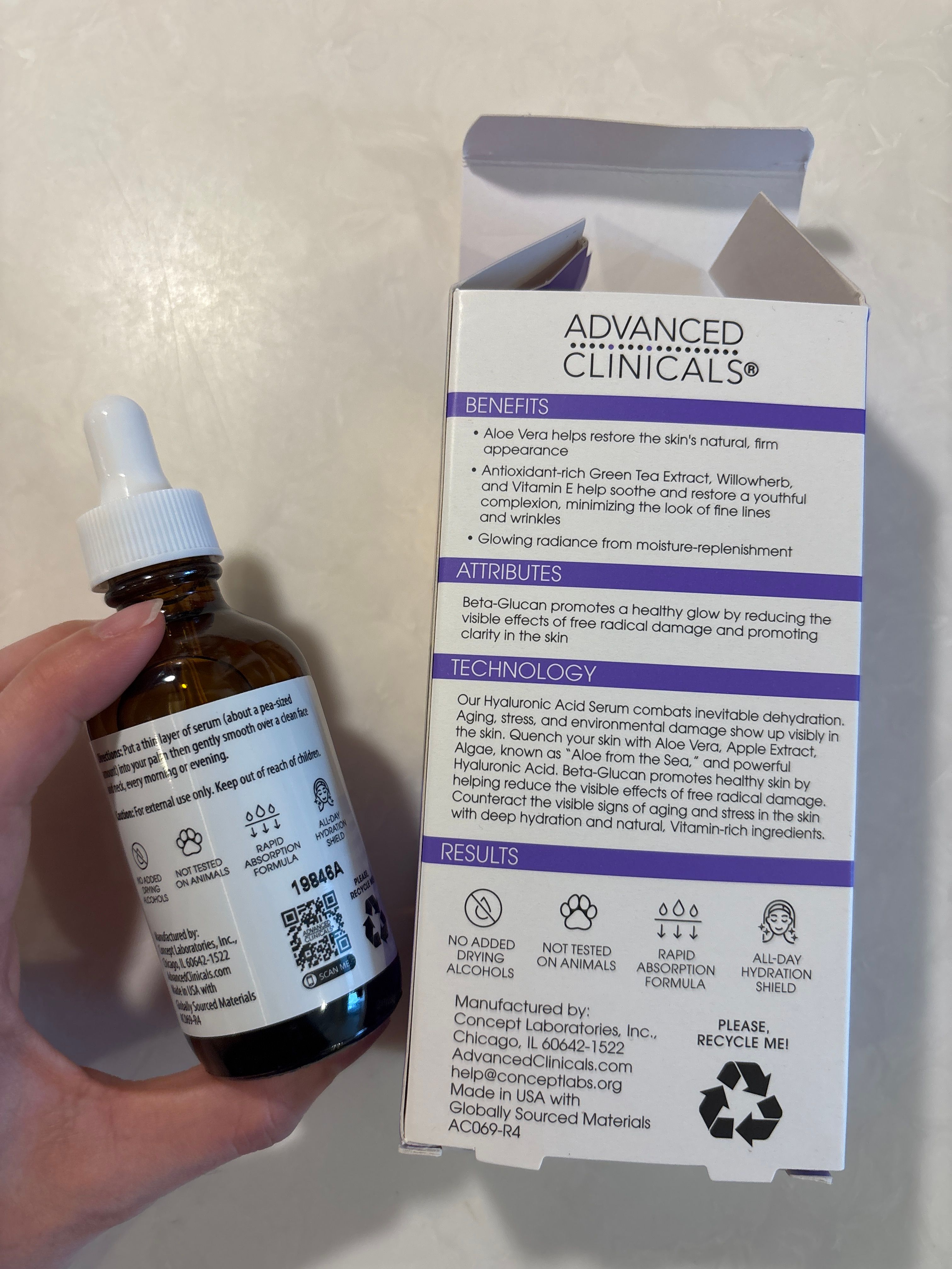 Advanced Clinicals 透明質酸精華 真實評價/實測照片 bywai*************com 2