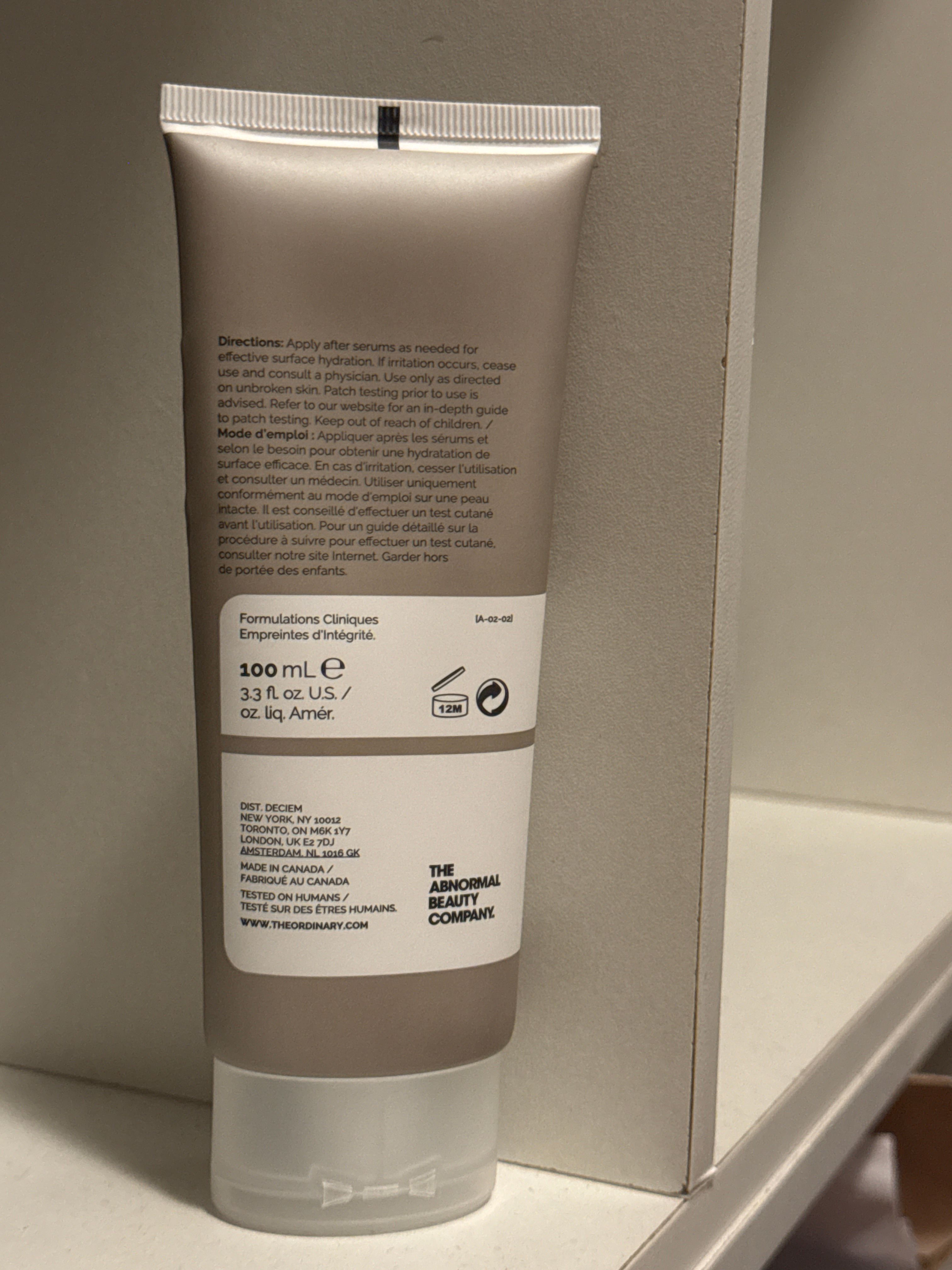 The Ordinary 天然保濕因子透明質酸面部精華乳霜 真實評價/實測照片 byMe***We 1