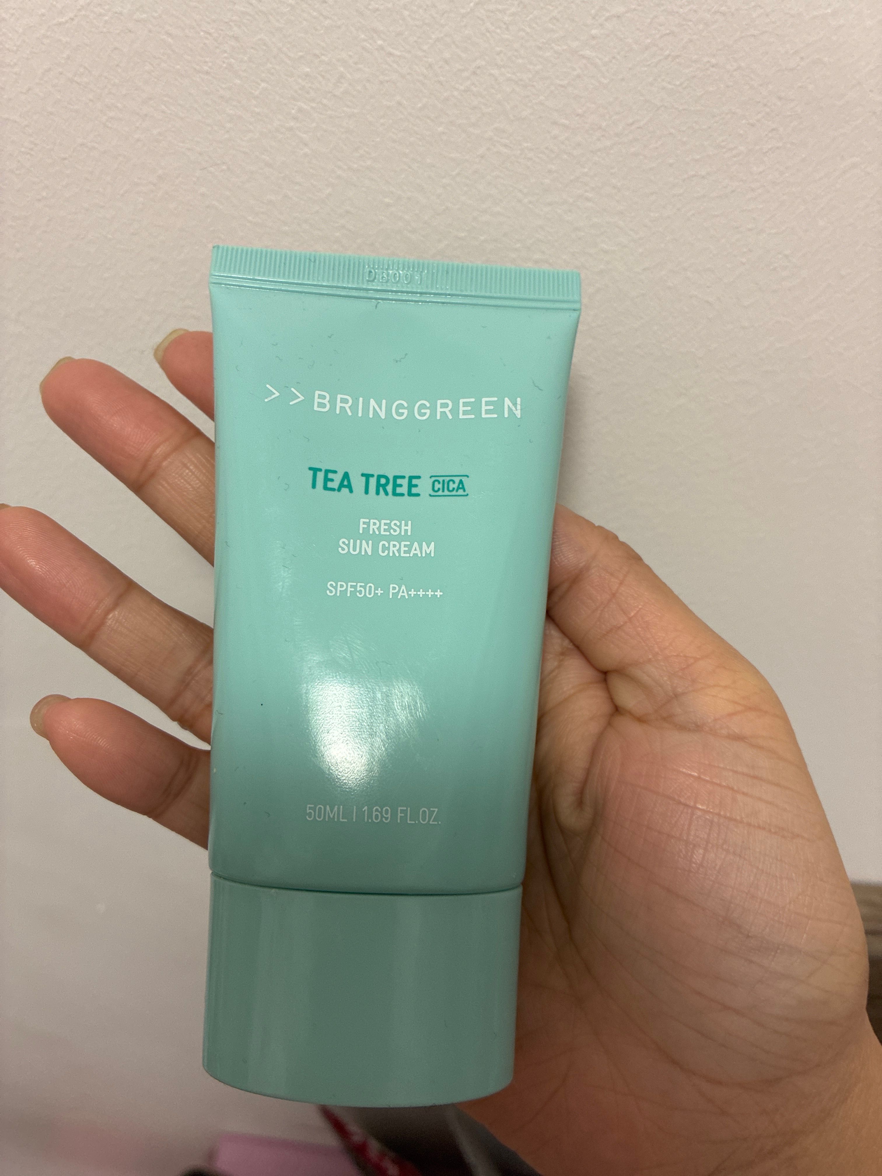 Bring Green 茶樹抗痘美白物理防曬乳 SPF50+ PA++++ 真實評價/實測照片 byC***Y 1