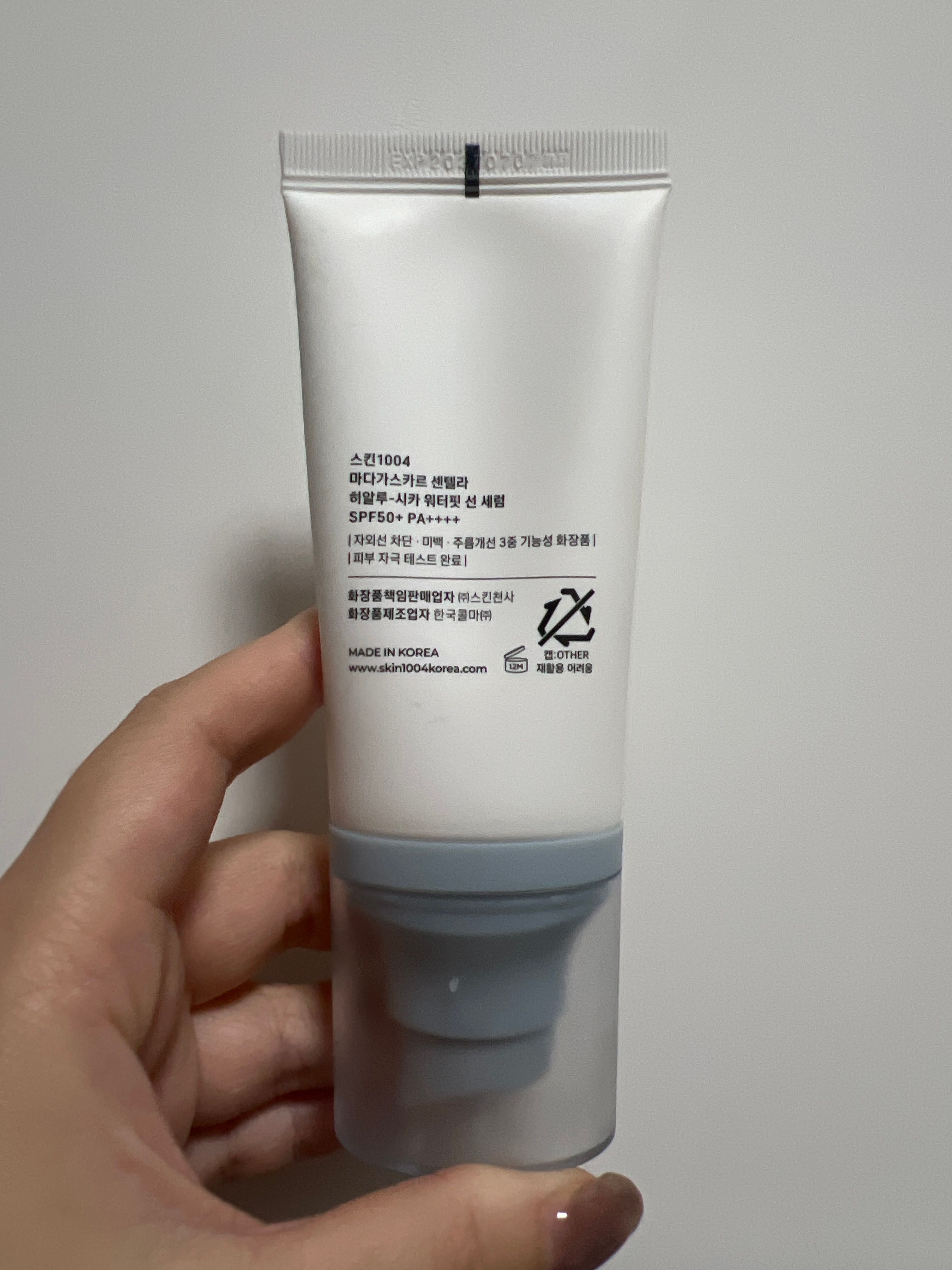 Skin1004 透明質酸積雪草水感防曬霜 真實評價/實測照片 bykwu*****************.hk 2