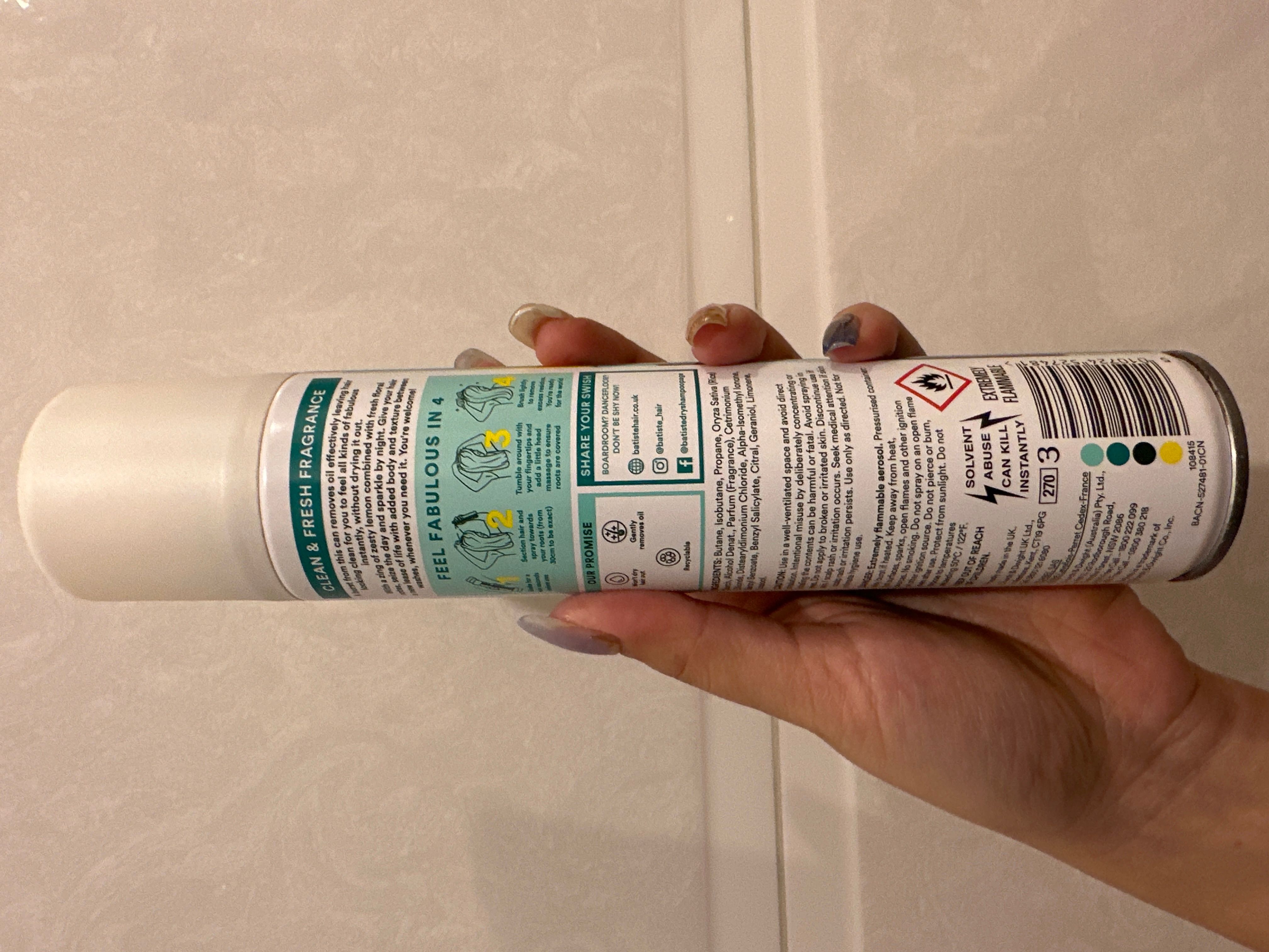 Batiste 乾洗髮噴霧 真實評價/實測照片 byjyo***************com 1