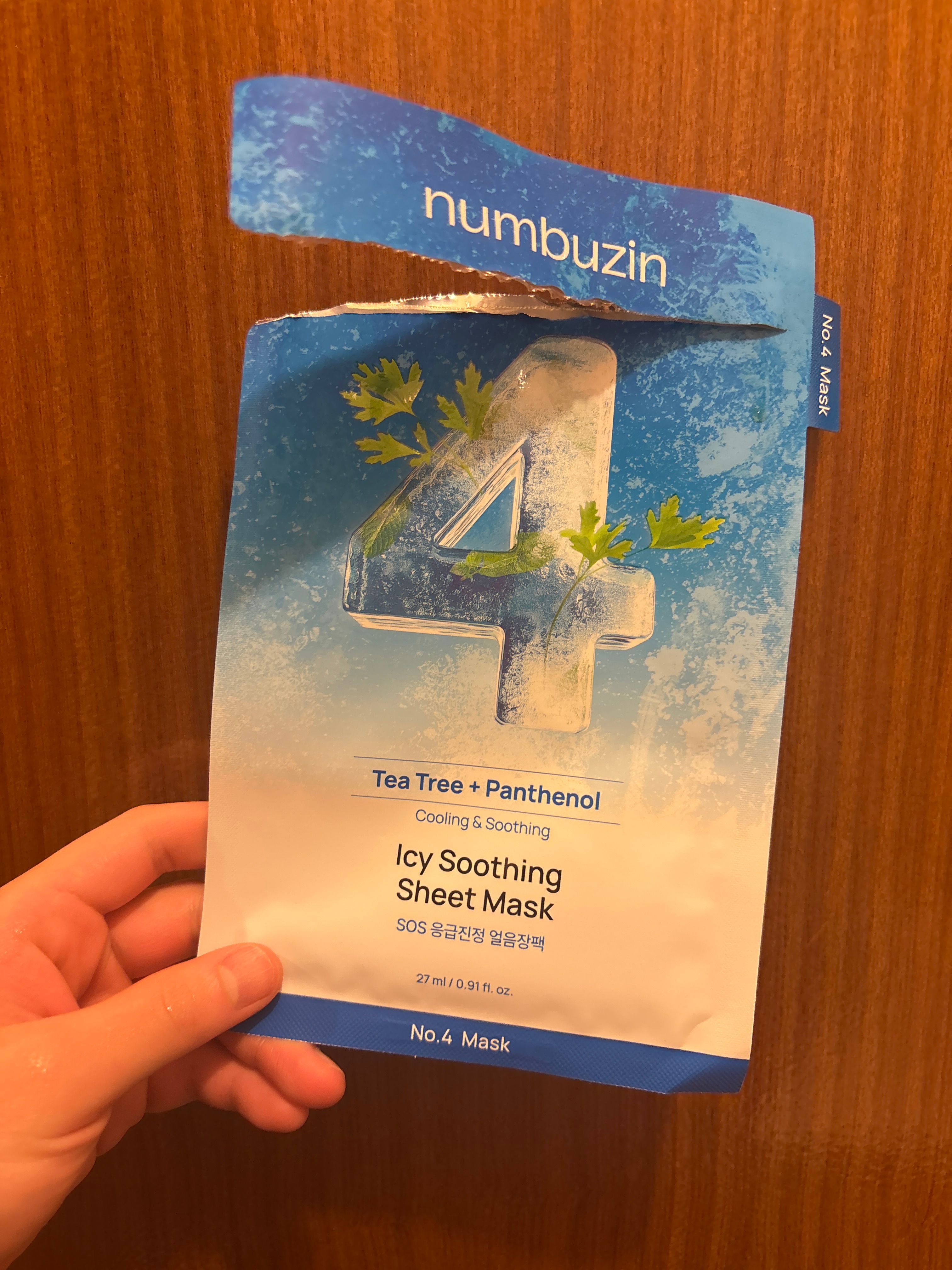 Numbuzin No.4 SOS 冰爽舒緩艾草果凍面膜  真實評價/實測照片 byzoe************com 1