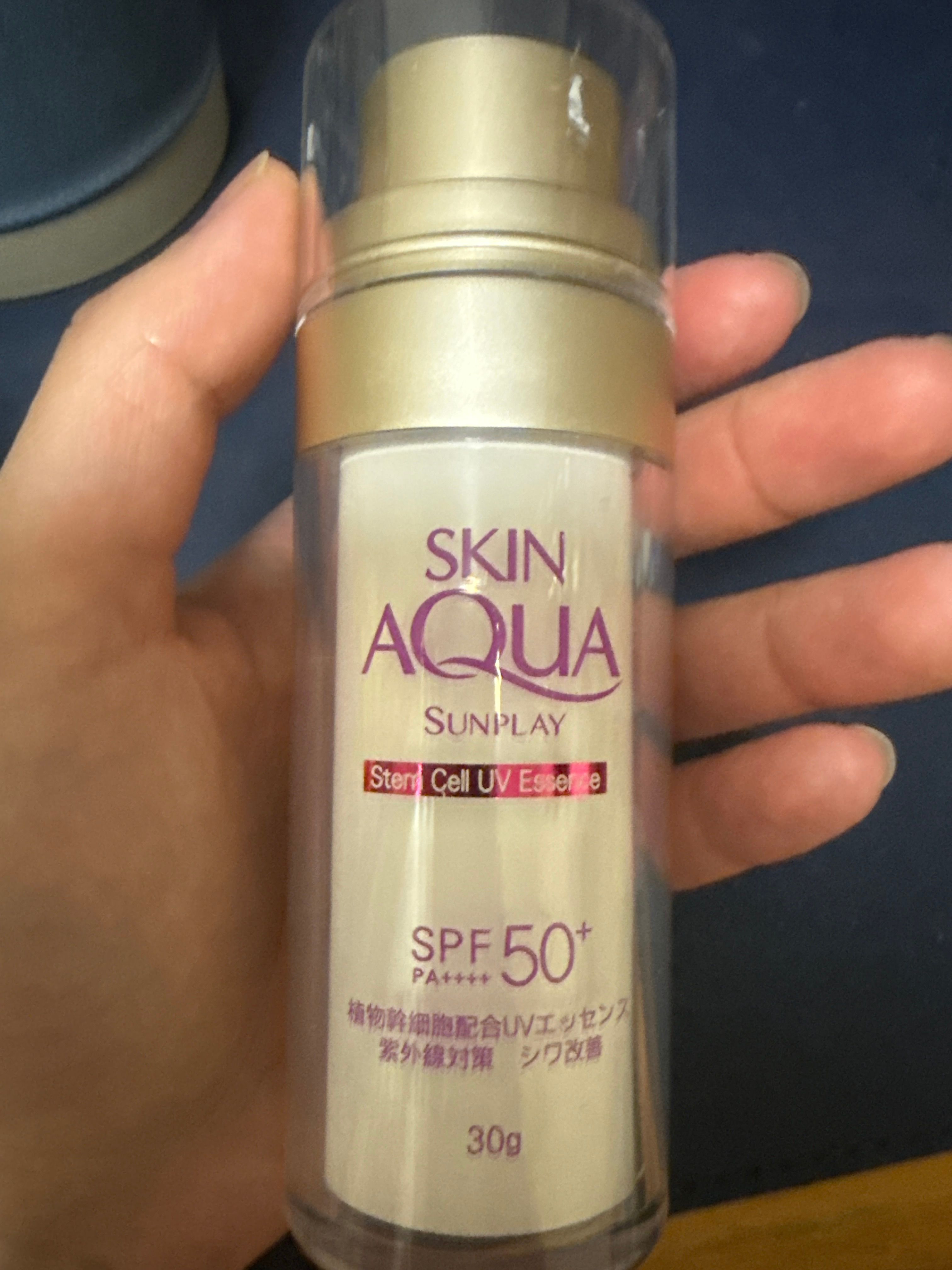 曼秀雷敦 Mentholatum Sunplay Skin Aqua幹細胞防曬精華SPF50+ PA++++ 真實評價/用後感 byMu***ee 1 曼秀雷敦 Mentholatum Sunplay Skin Aqua幹細胞防曬精華SPF50+ PA++++ 真實評價/實測照片 byMu***ee 1