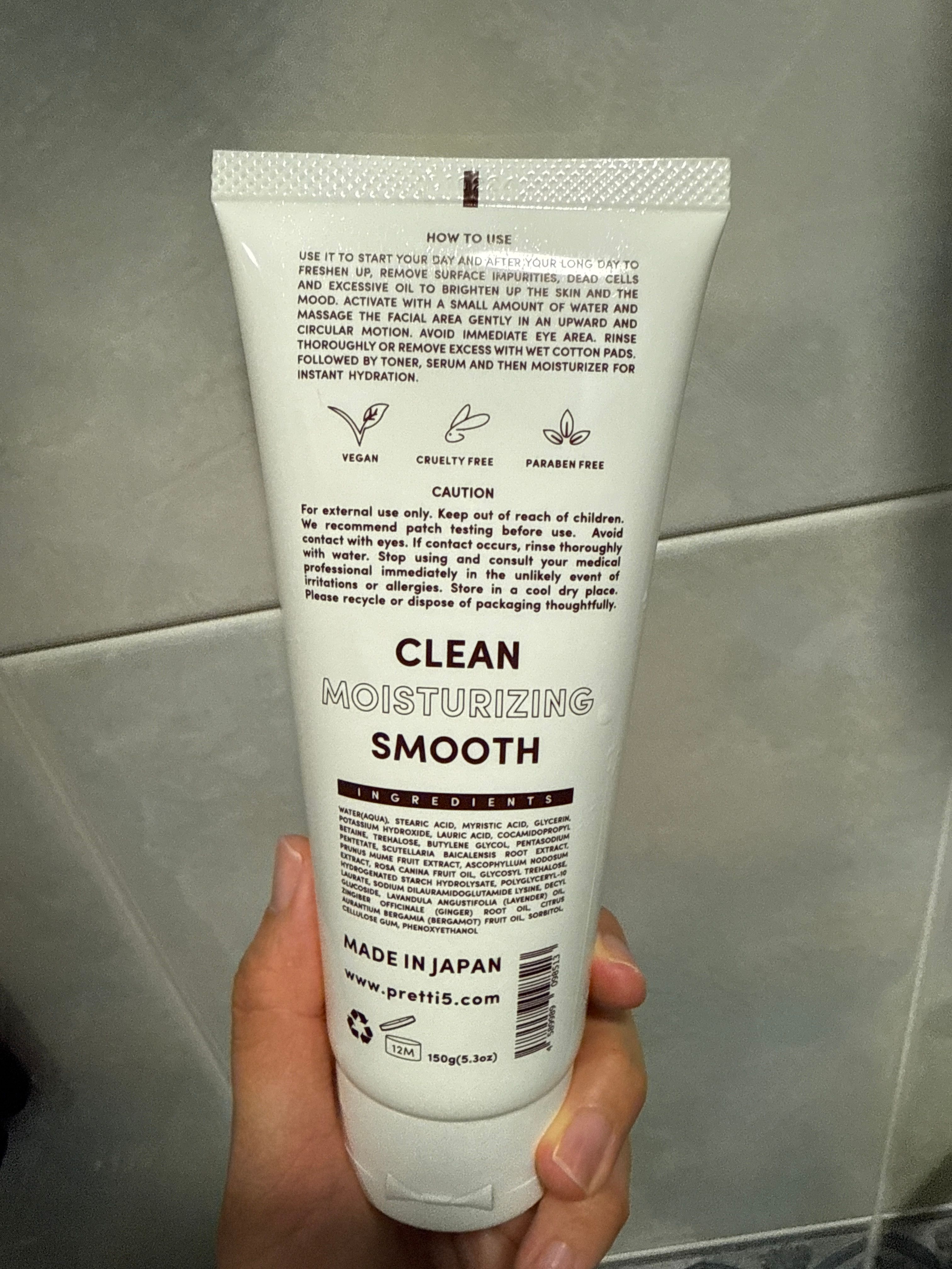 Pretti5 煥光水潤潔面乳 真實評價/實測照片 byyvo****************com 1