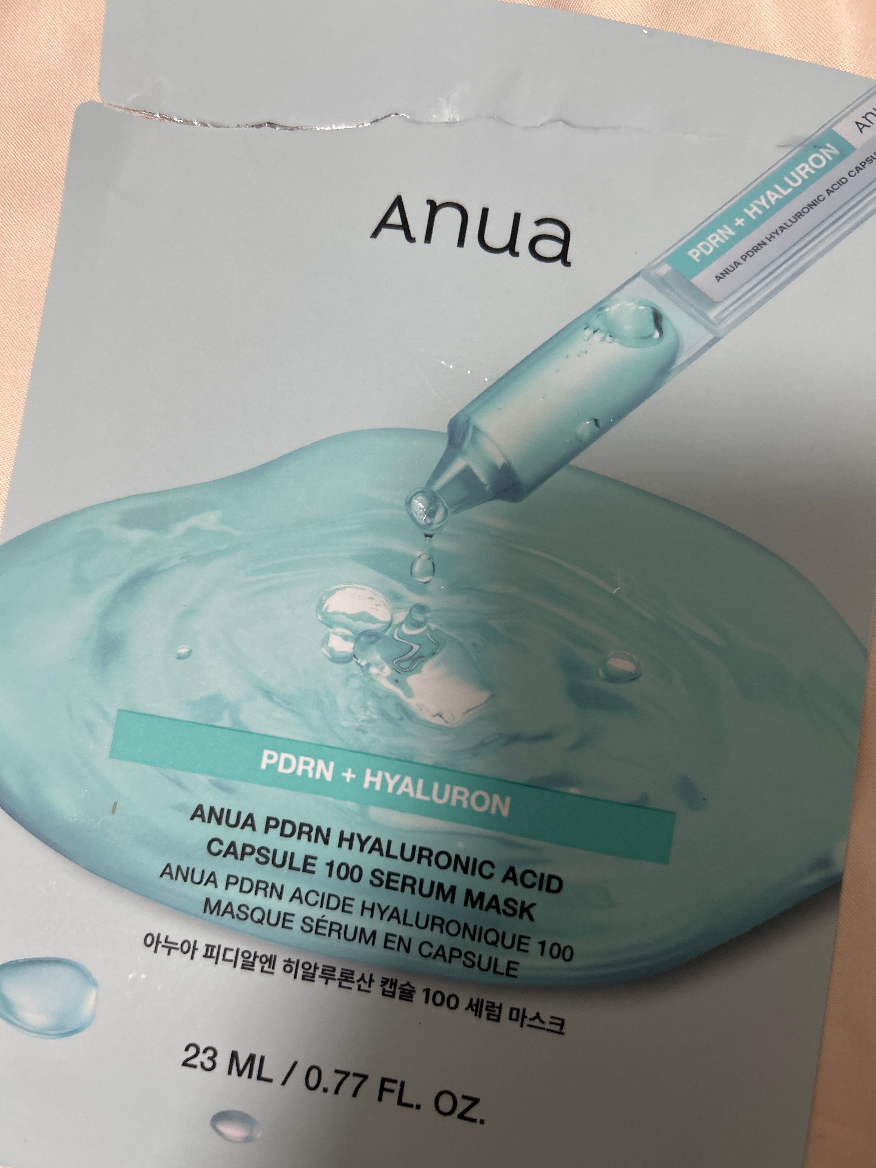 ANUA PDRN 透明質酸水分光澤面膜 真實評價/實測照片 bymhm**************com 1