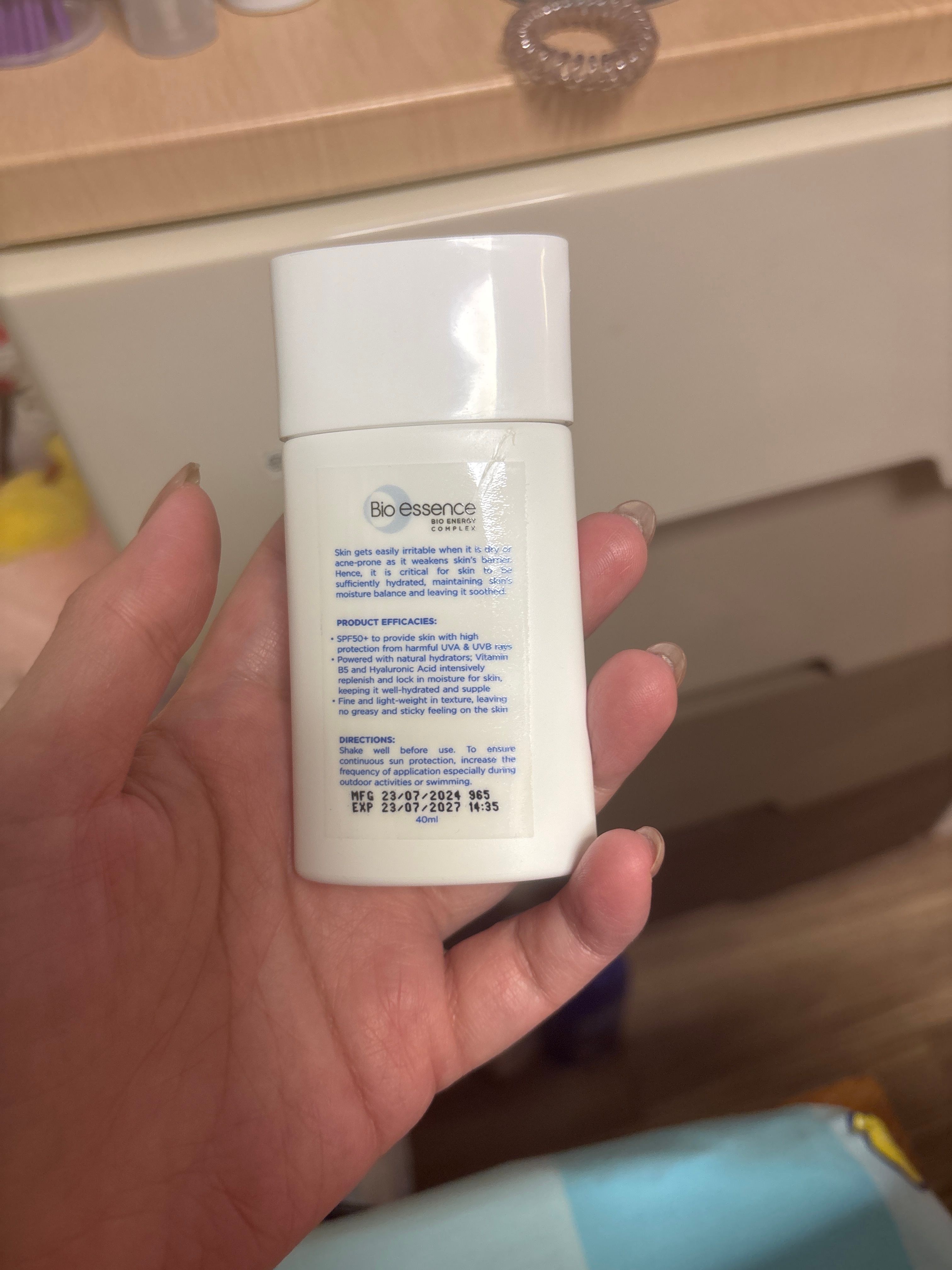 Bio-essence 水感舒緩B5防曬保濕霜 SPF50+ 真實評價/用後感 bydeb******************com 1 Bio-essence 水感舒緩B5防曬保濕霜 SPF50+ 真實評價/實測照片 bydeb******************com 1