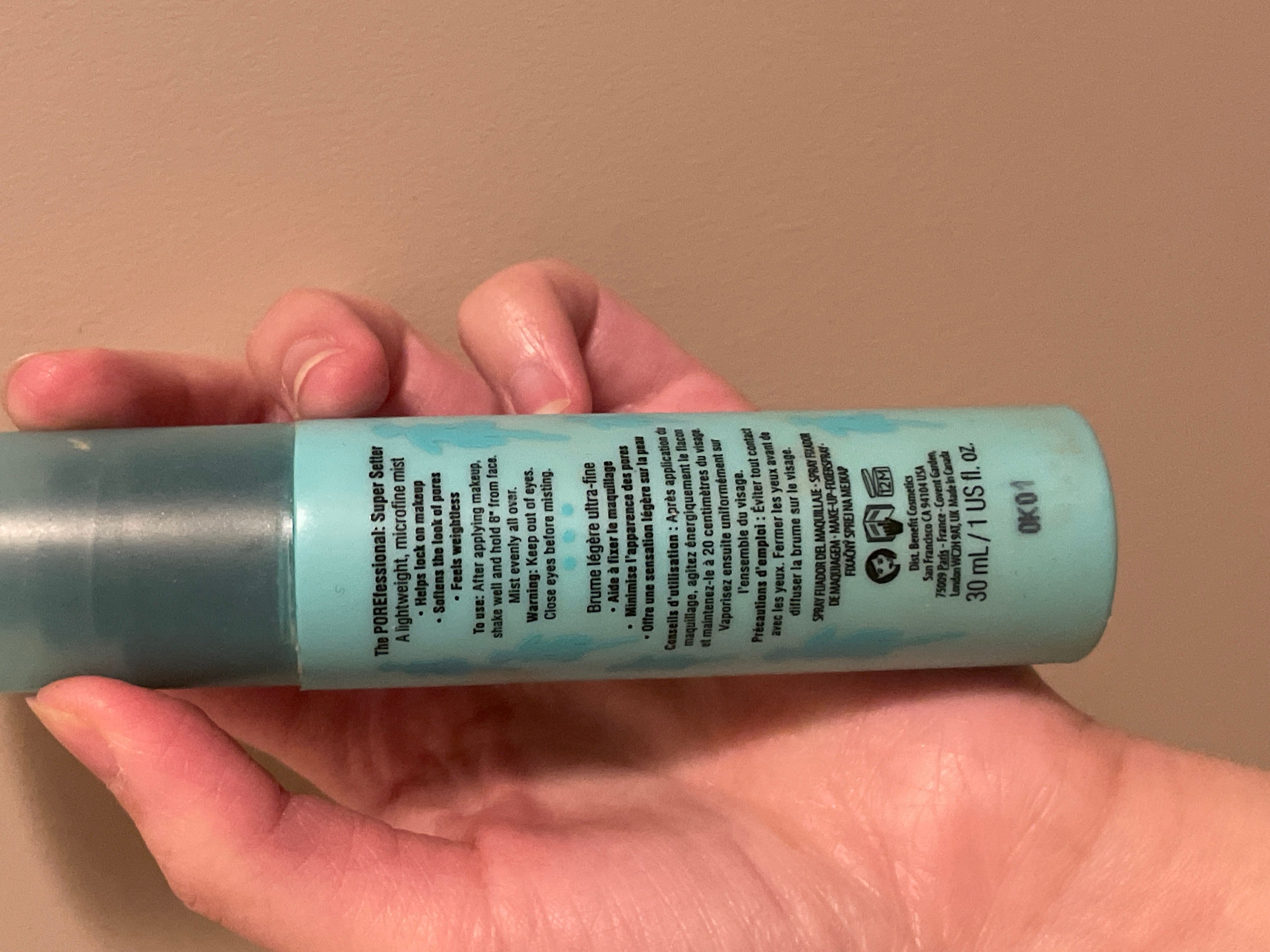 Benefit Cosmetics 強力無重定妝噴霧 The POREfessional: Super Setter makeup setting spray 真實評價/用後感 byyun**********************.hk 1 Benefit Cosmetics 強力無重定妝噴霧 The POREfessional: Super Setter makeup setting spray 真實評價/實測照片 byyun**********************.hk 1