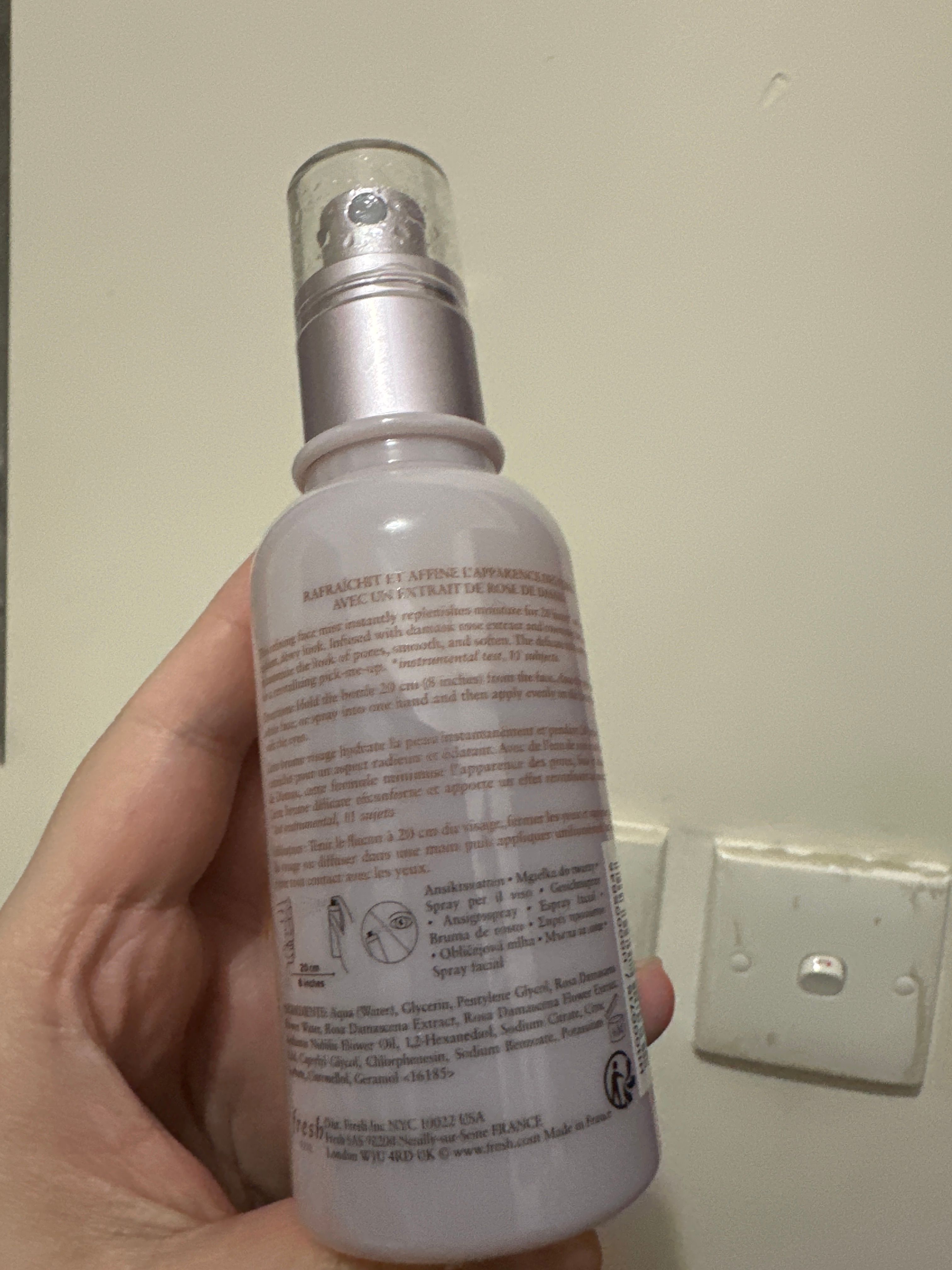 Fresh 玫瑰深層保濕柔膚水 真實評價/實測照片 byYi**ko 1